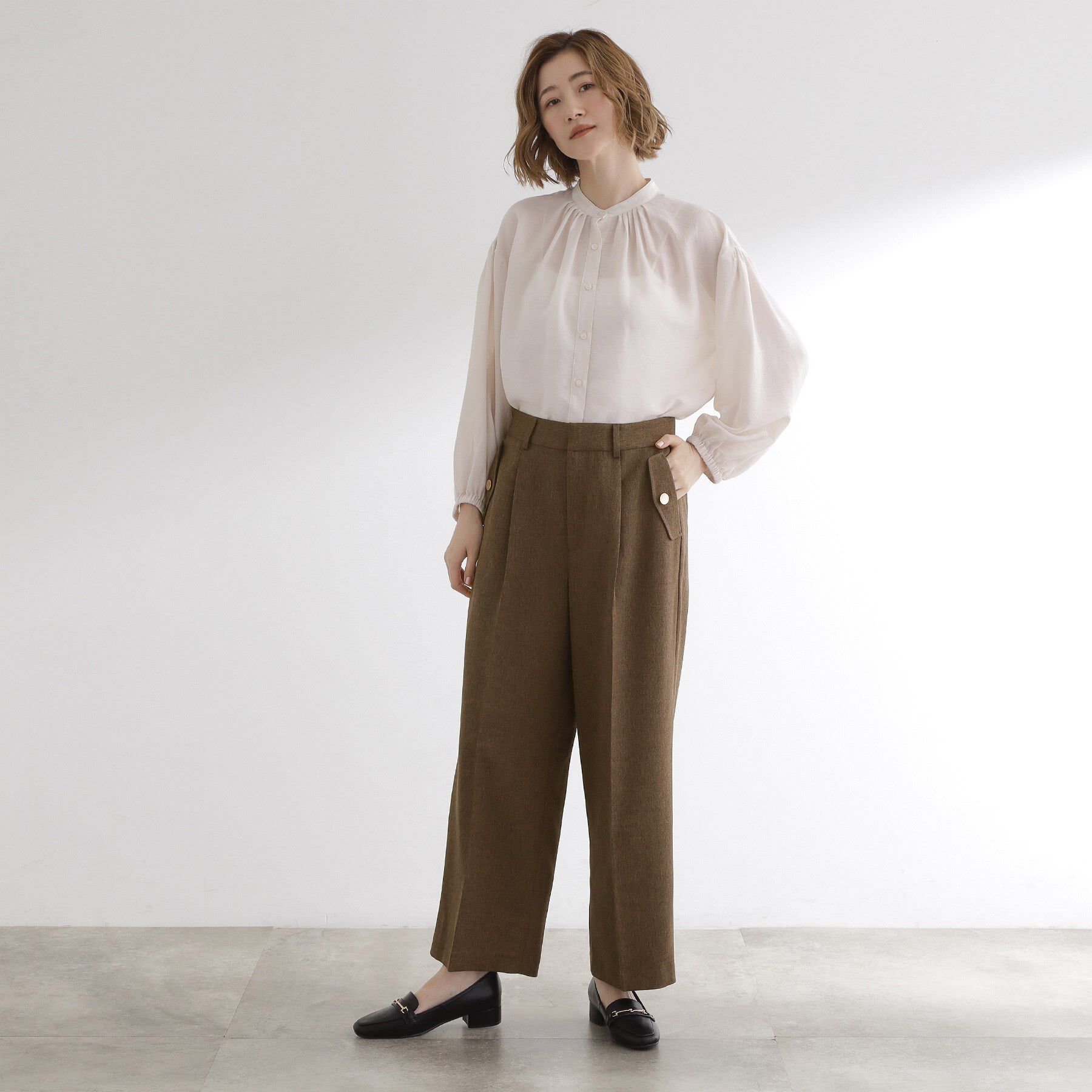 grove「【洗える】着回し優秀！フラップポケットワイドパンツ」|その他|