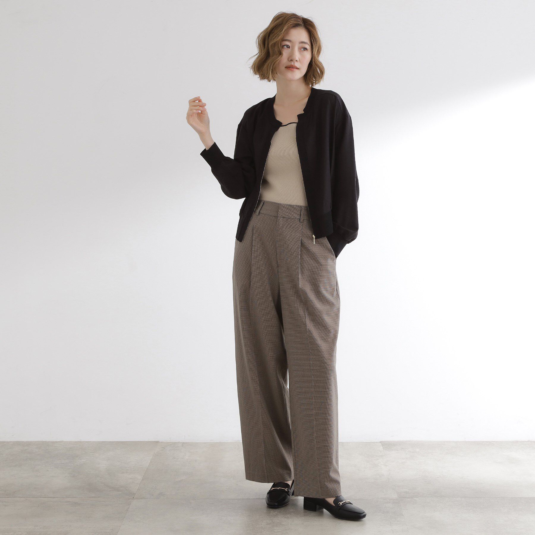 grove「軽やかに秋先取り　ブルゾン感覚で着られるカーディガン」|ブルゾン・スタジャン|