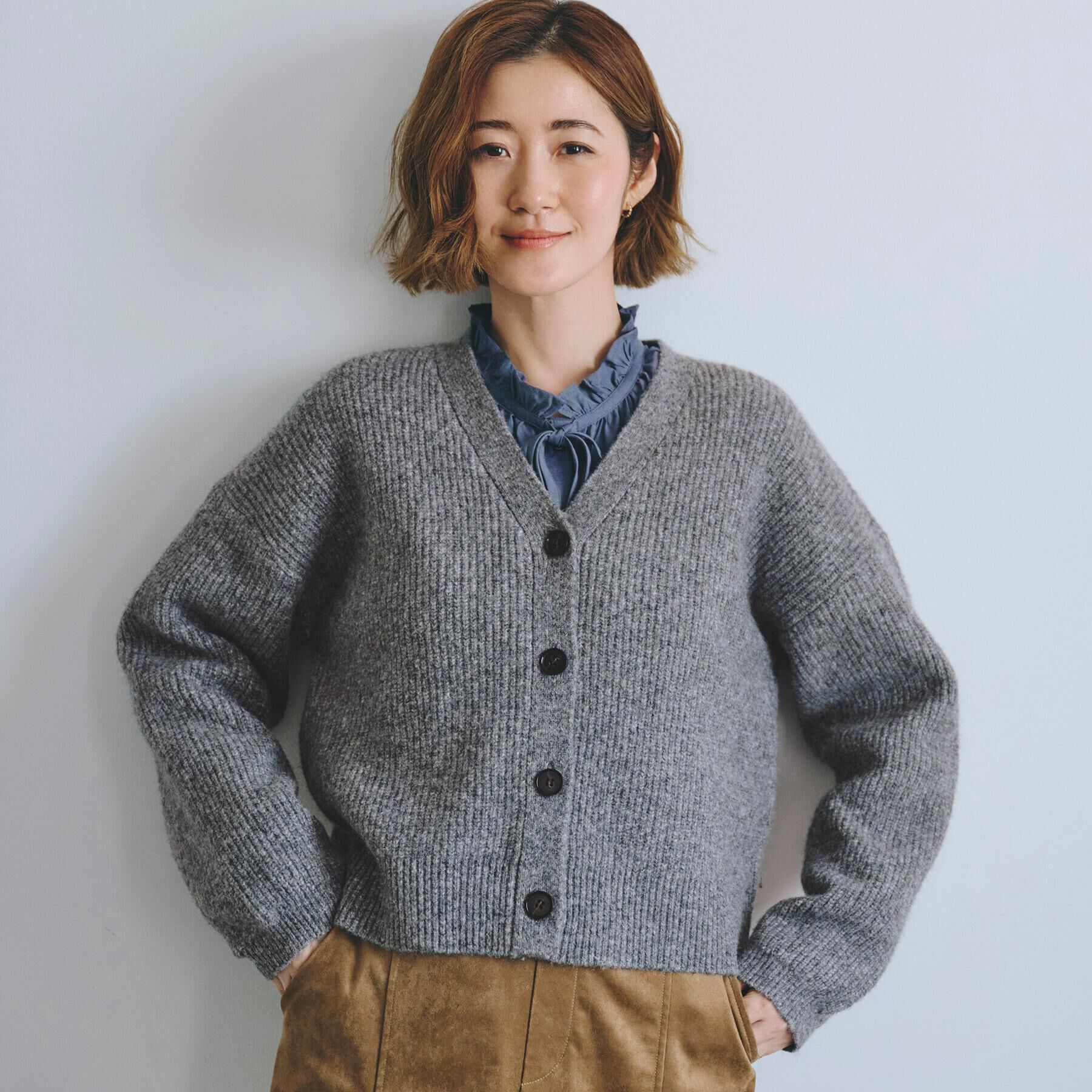 grove「【SETITEM】オーバーサイズ畔カーディガン」|カーディガン|