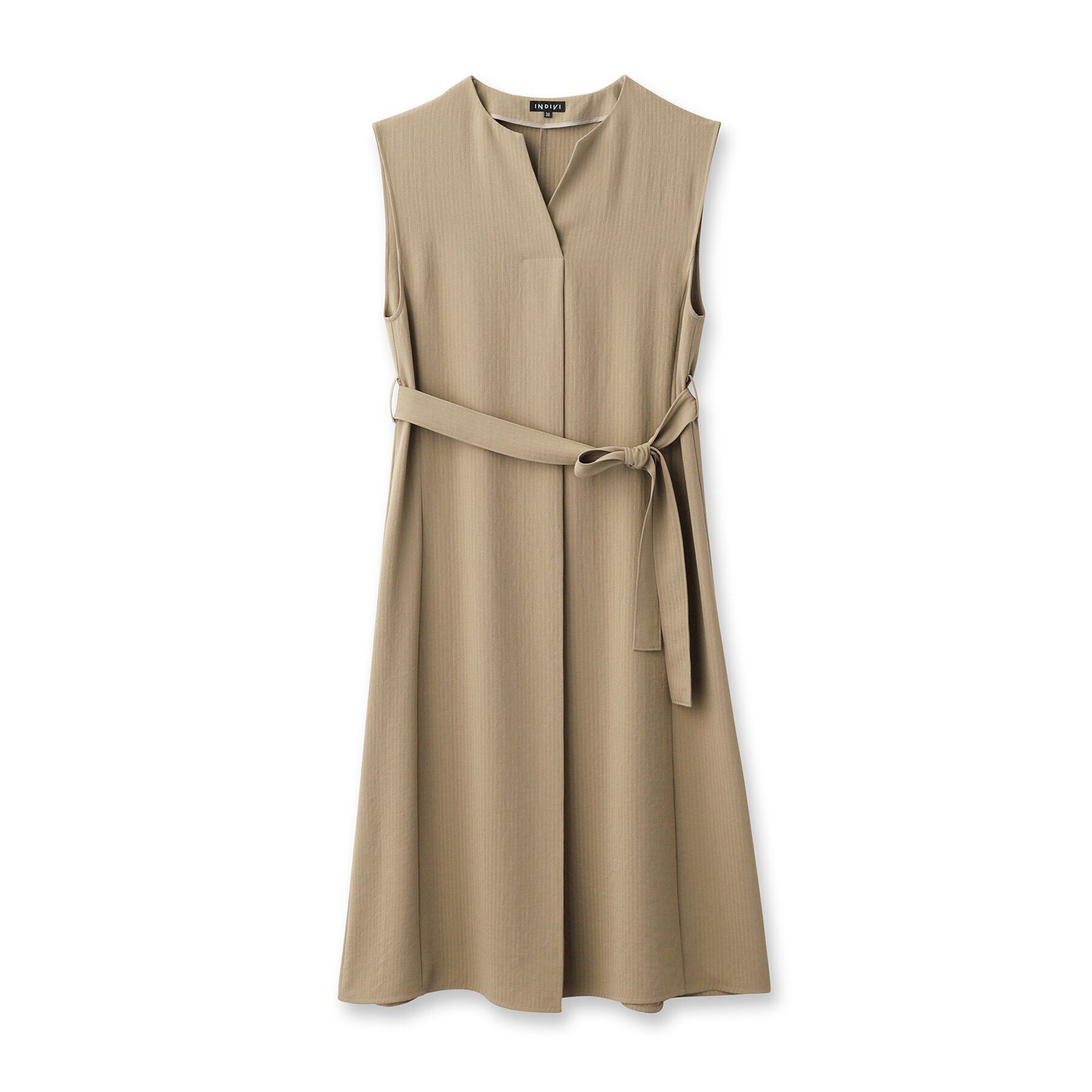 INDIVI「【洗える／UVケア／接触冷感／吸水速乾】ジレ風デザインワンピース」|ワンピース|