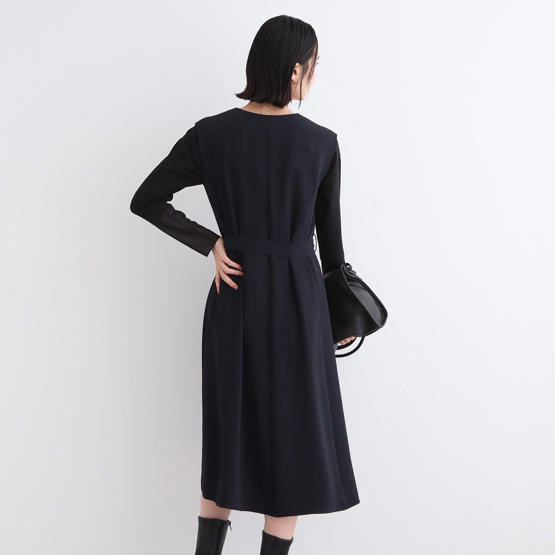 INDIVI「【洗える／UVケア／接触冷感／吸水速乾】ジレ風デザインワンピース」|ワンピース|