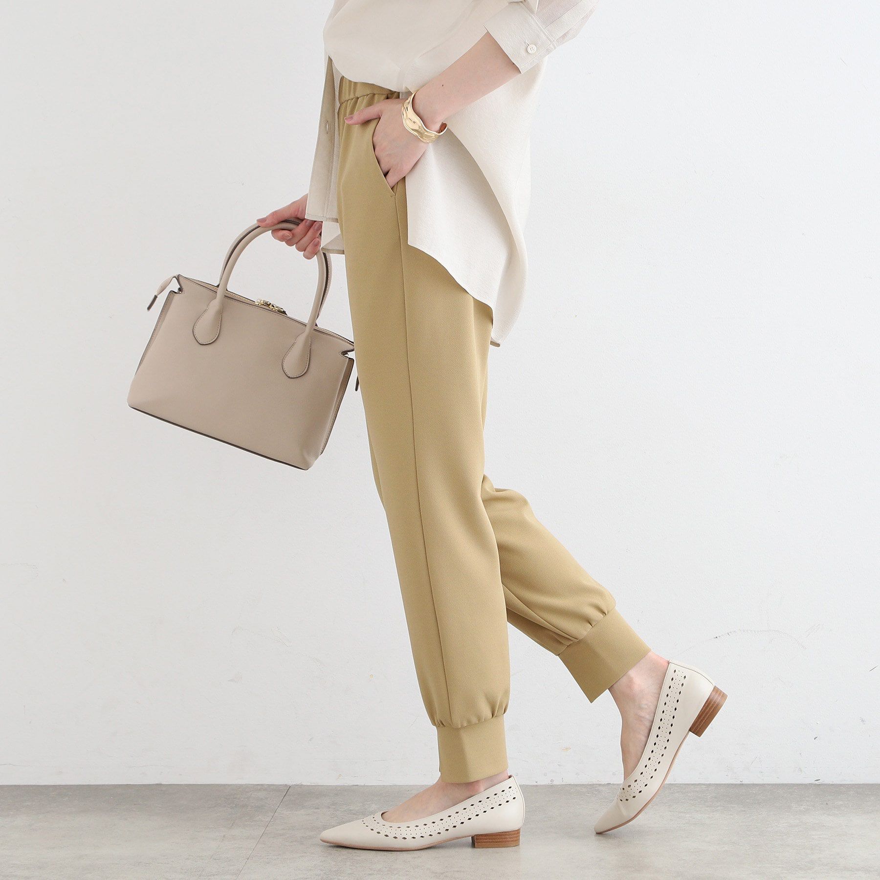 INDIVI「【洗える／UVケア／トレンド】ジョグパンツ」|その他|