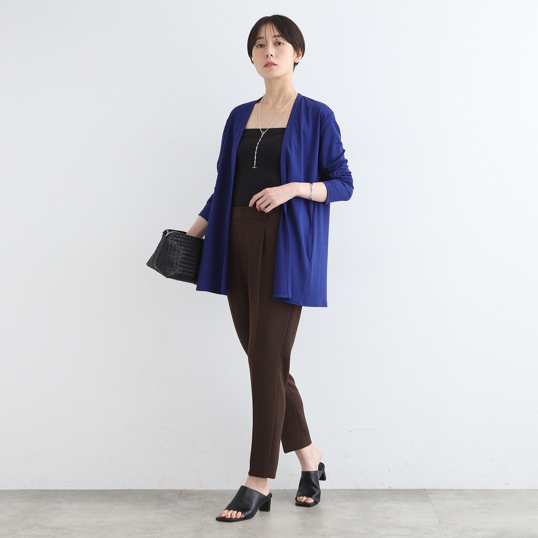 INDIVI「【洗える／UVケア／接触冷感】ドライタッチ着流しジャージカーディガン」|カーディガン|