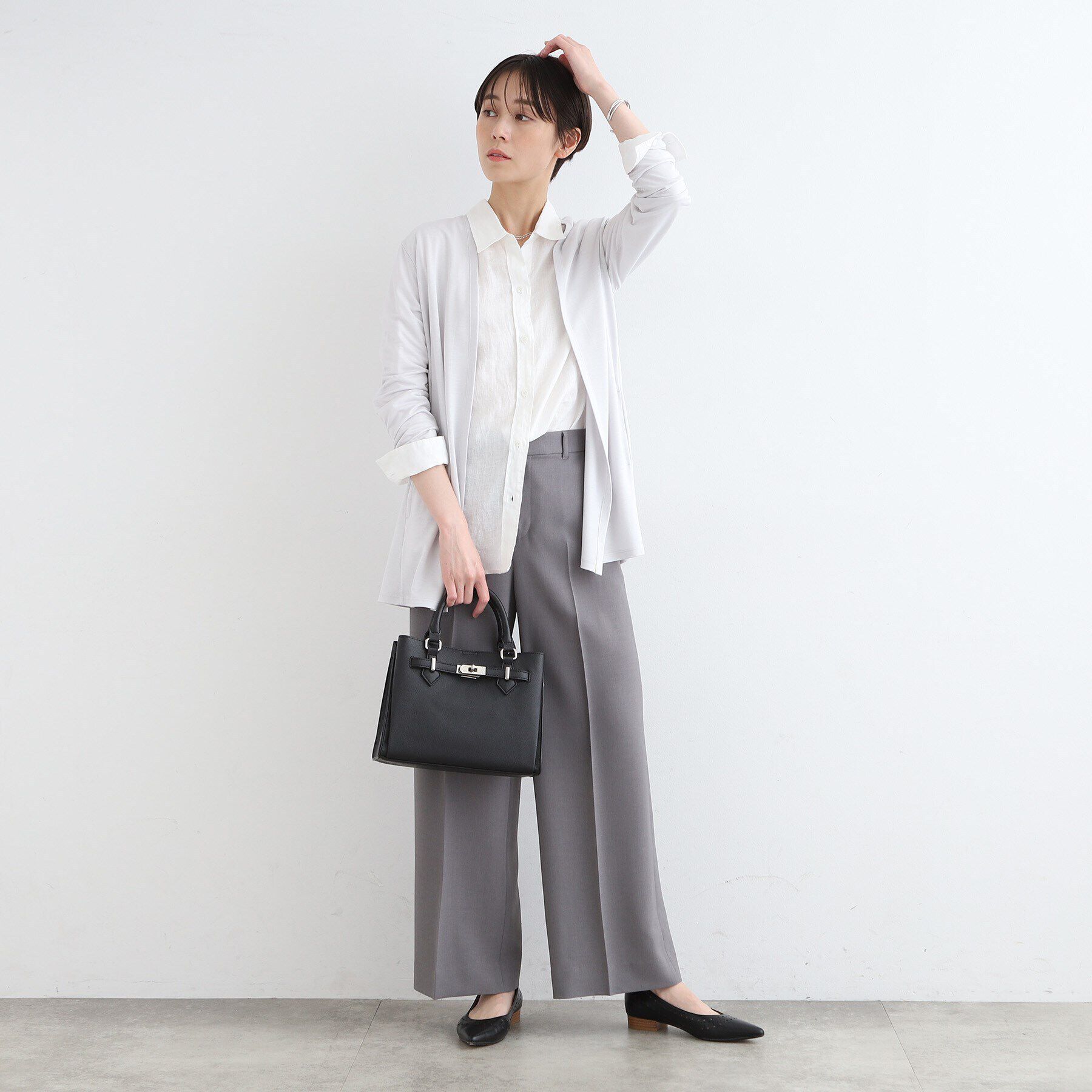 INDIVI「【洗える／UVケア／接触冷感】ドライタッチ着流しジャージカーディガン」|カーディガン|