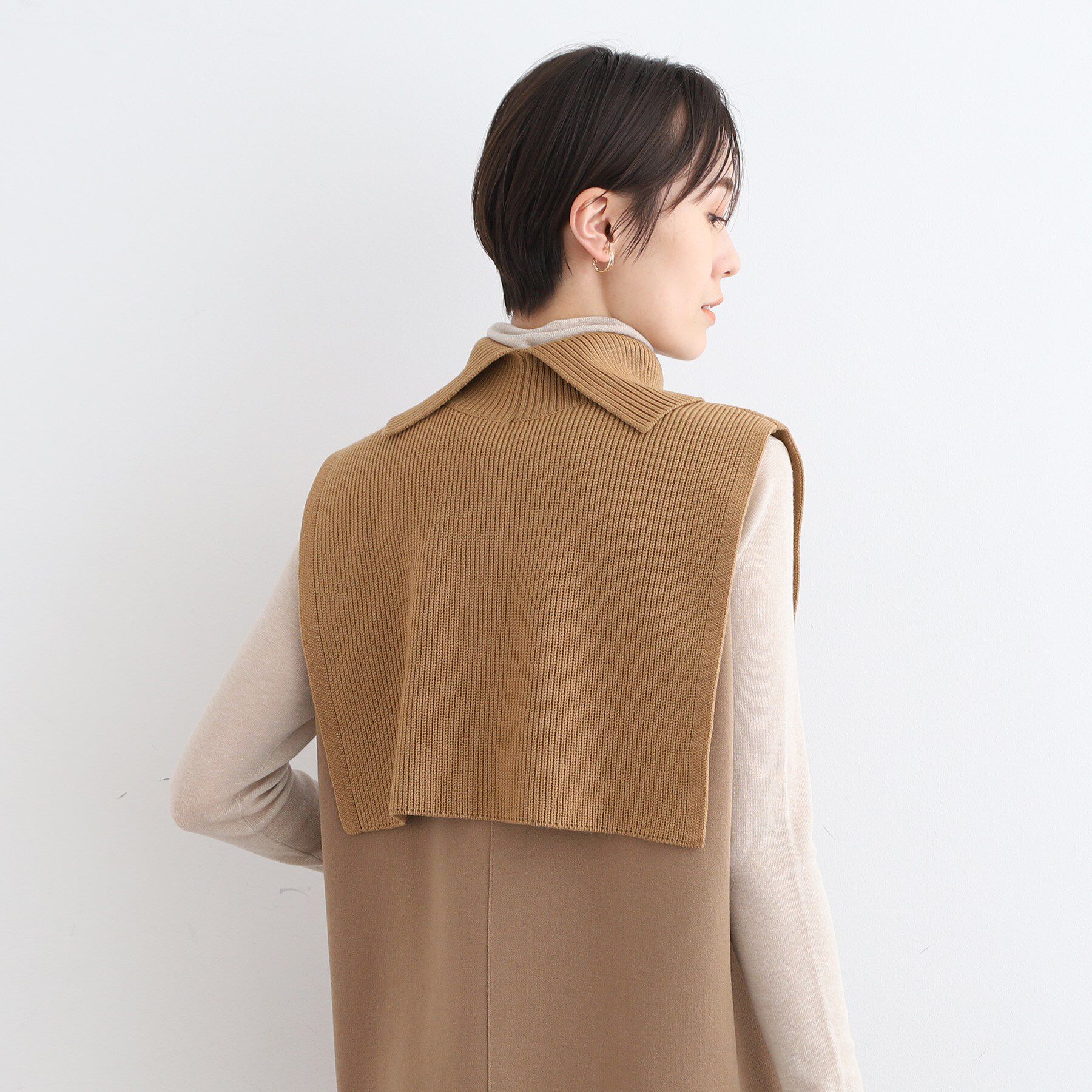 INDIVI「【洗える／2WAY】タートルネックニットケープ」|ニット・セーター|