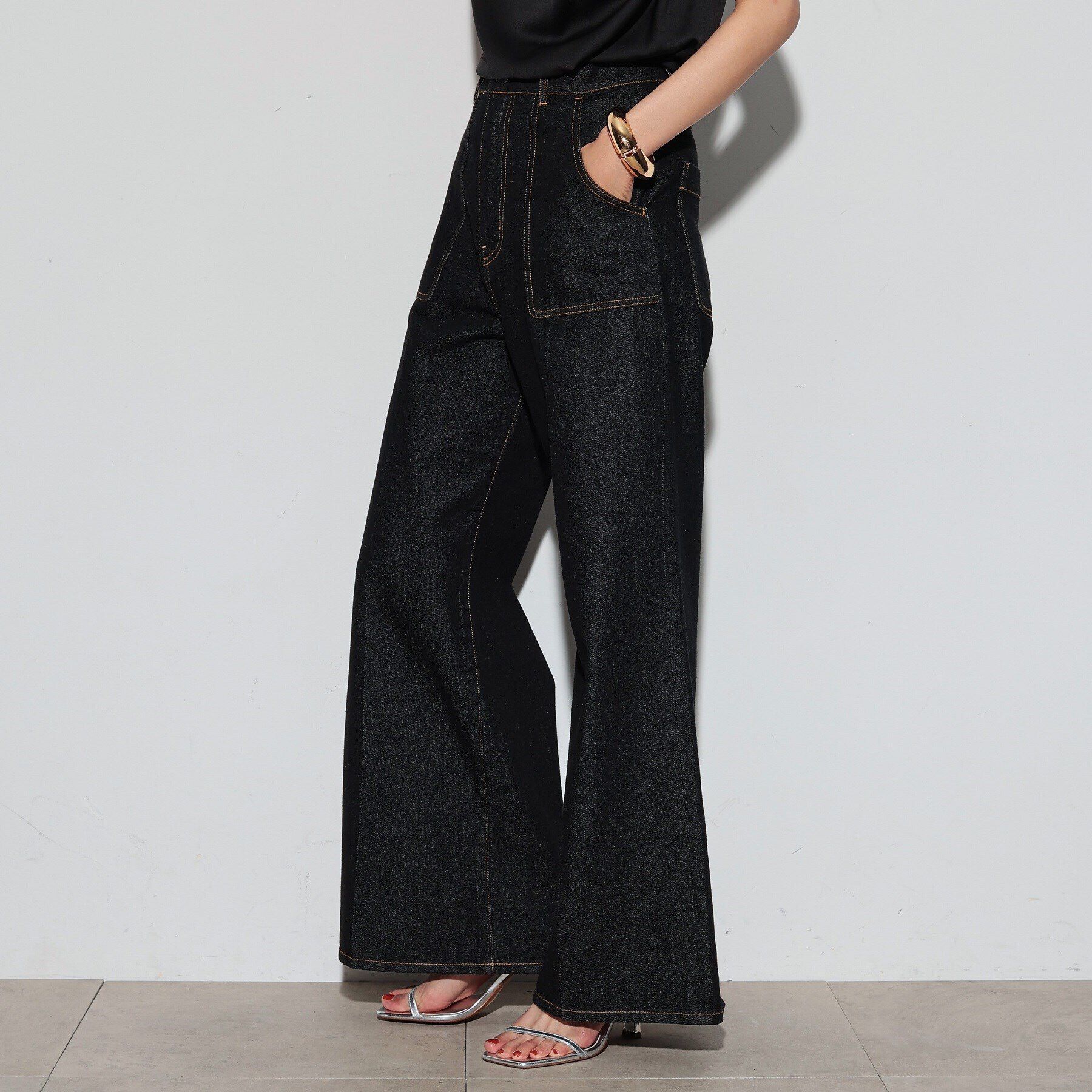 GALLEST「フレアデニムパンツ」|デニム|