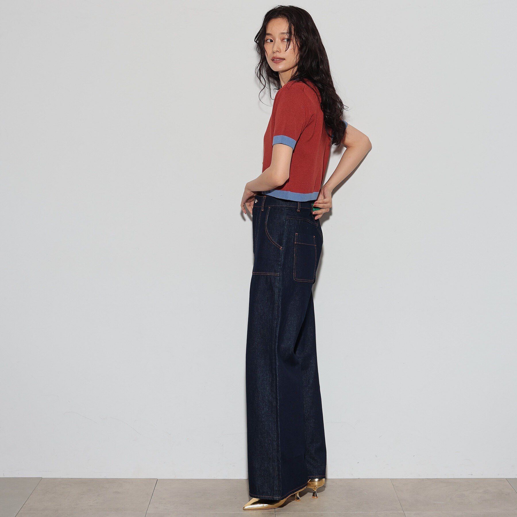 GALLEST「フレアデニムパンツ」|デニム|