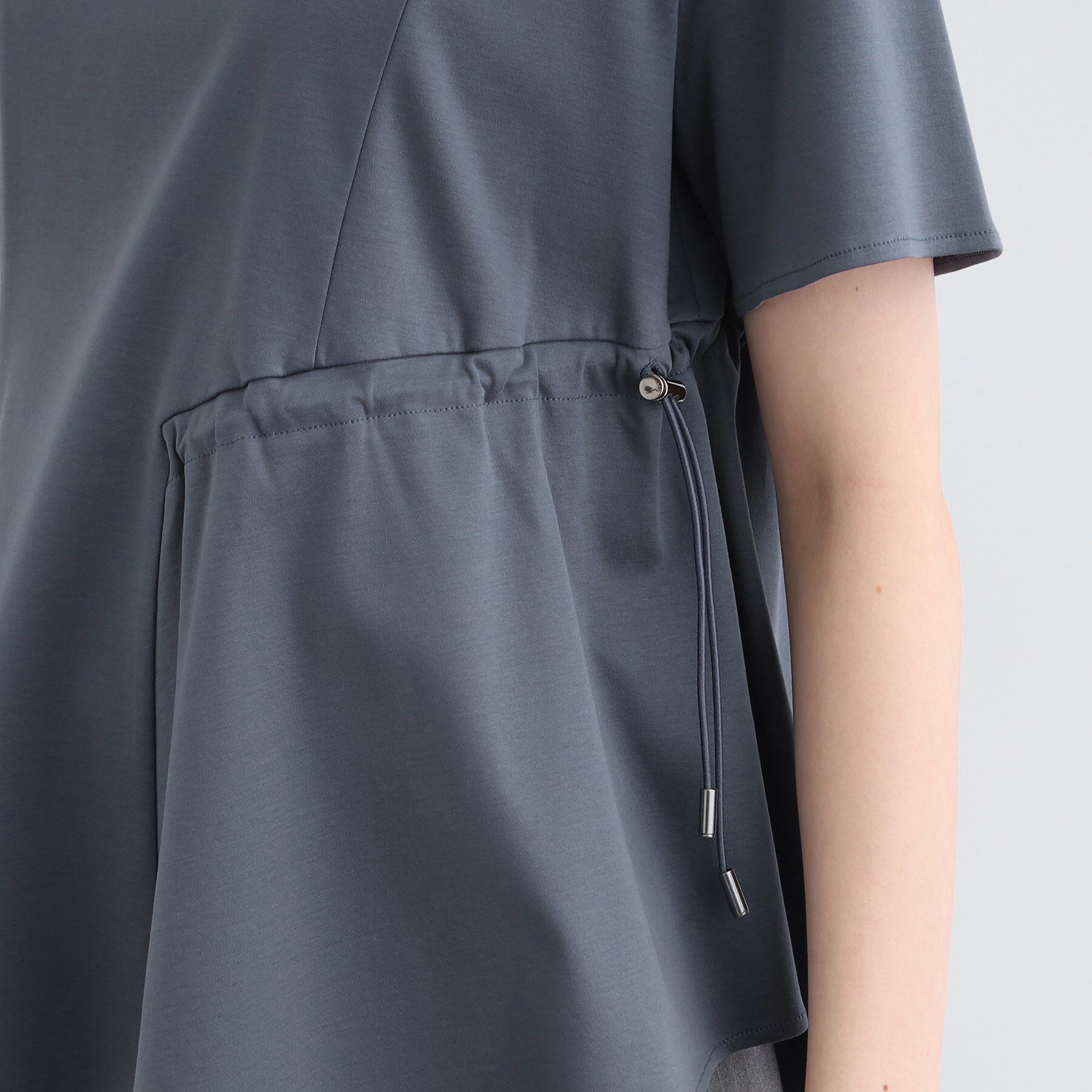 INDIVI「【洗える／トレンド】ドロストデザインTシャツ」|Tシャツ・カットソー|