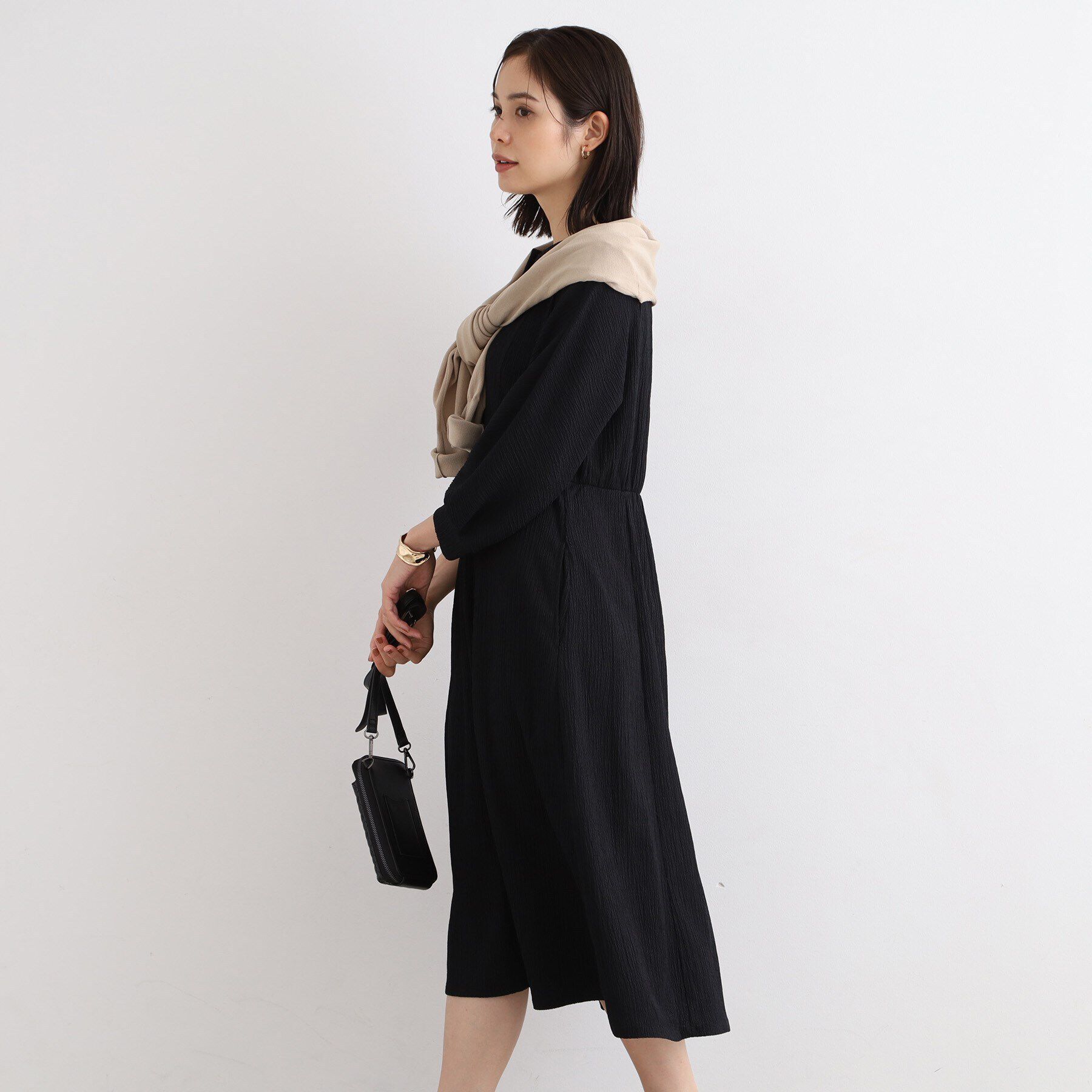 INDIVI「【洗える/UVケア/SETUP可能】ナローフレアワンピース」|ワンピース|