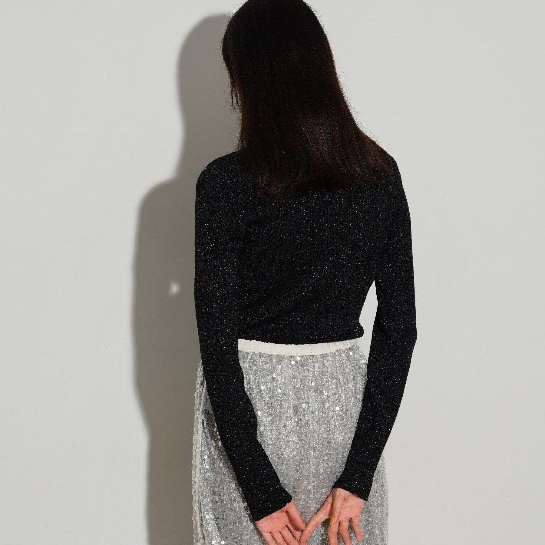 GALLEST「ラメリブタートルニット」|ニット・セーター|