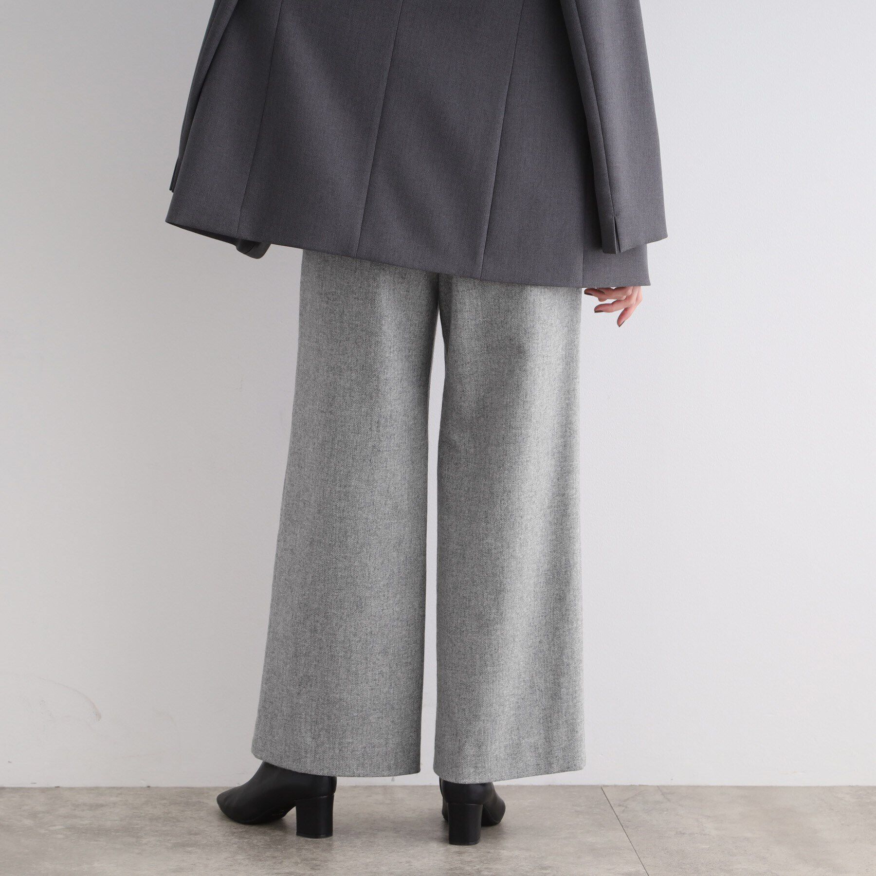INDIVI「【褒められパンツ／ウール混】ワイドパンツ」|その他|