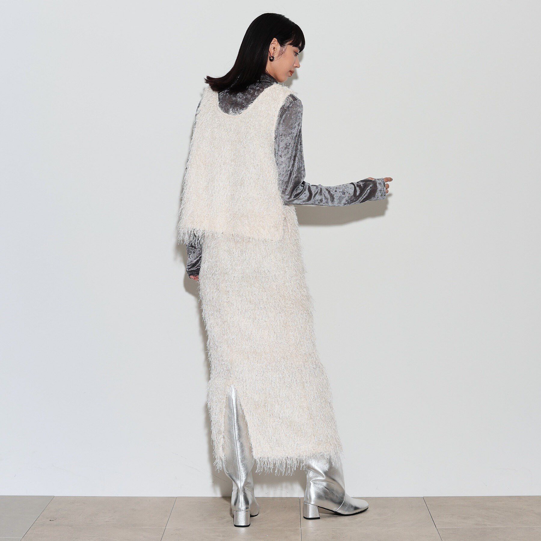 GALLEST「カットシャギーベスト」|ベスト・ジレ|