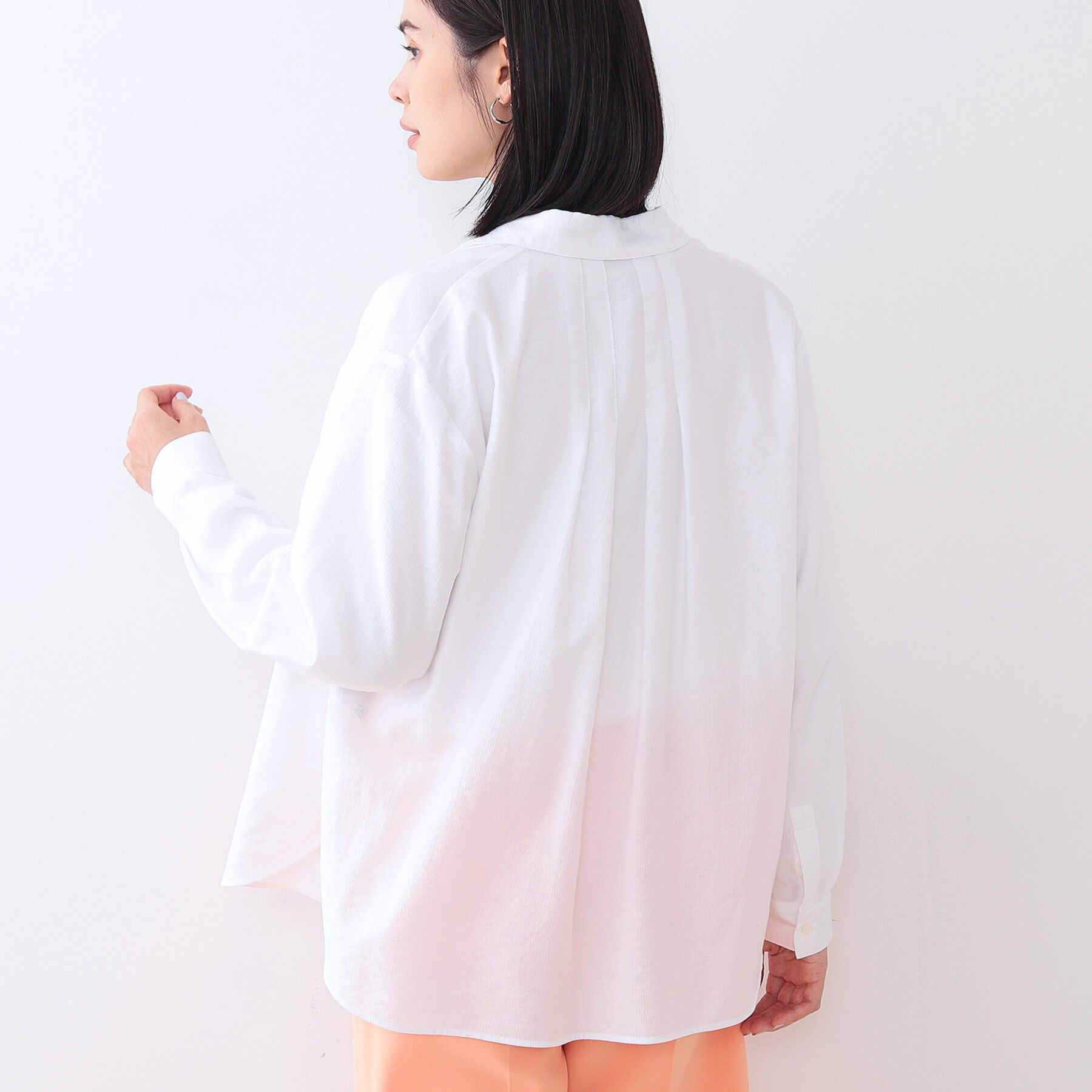 INDIVI「【洗える／シアー】ドビーストライプシャツ」|シャツ・ブラウス|