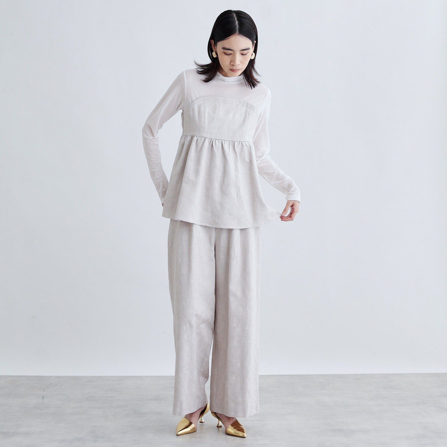 GALLEST「【セレモニー/セットアップ可能】フローラルジャカードトップス」|シャツ・ブラウス|