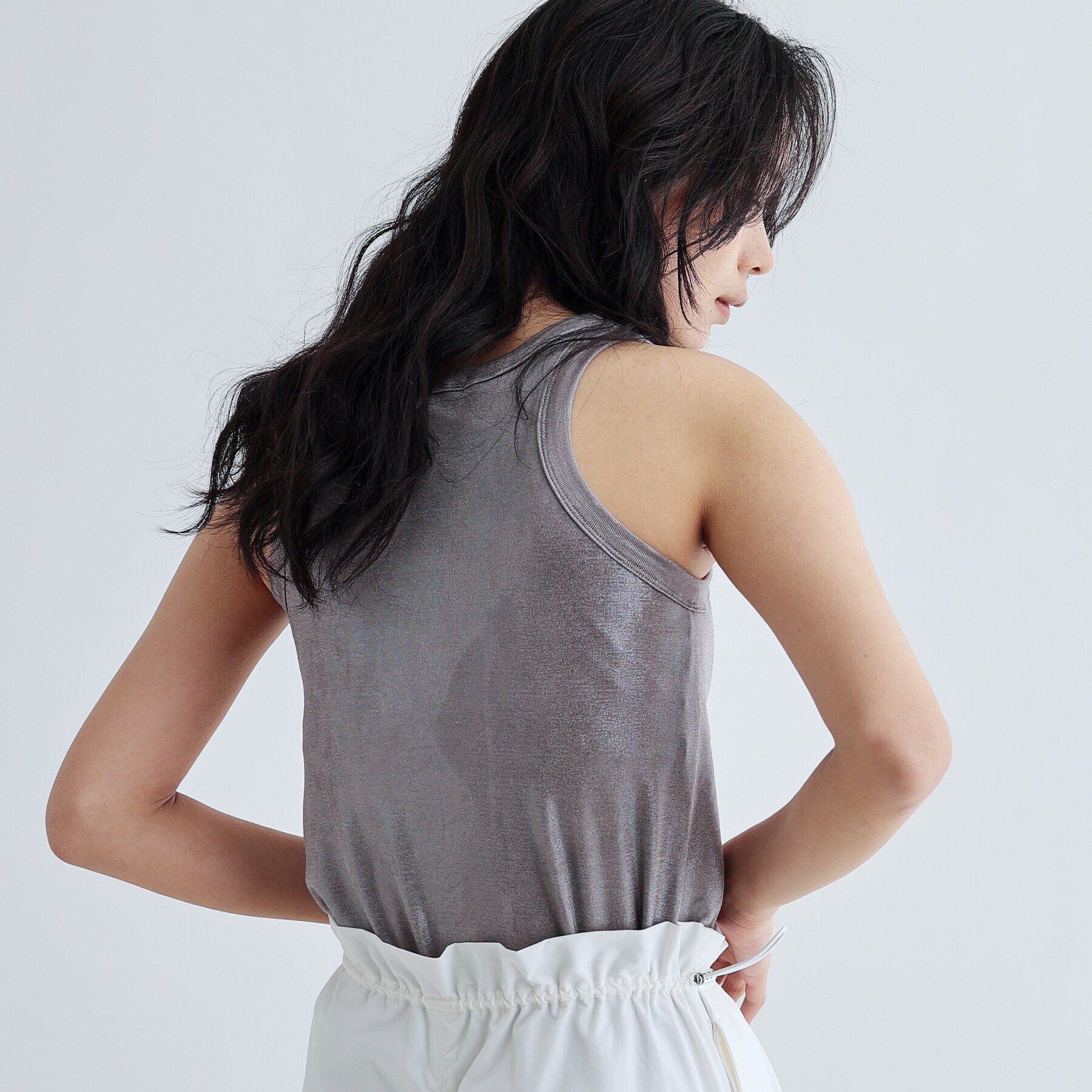 GALLEST「シャイニーアメスリタンクトップ（カップ付き）」|キャミソール|