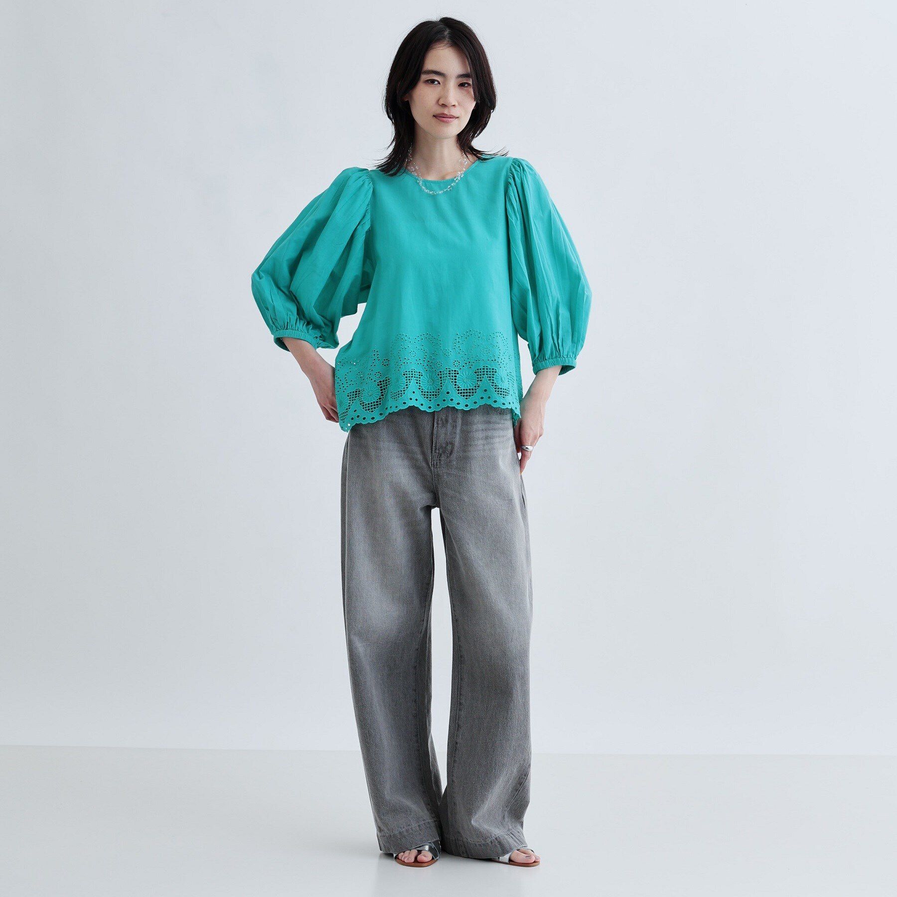 GALLEST「コットンエンブロイダリーブラウス」|シャツ・ブラウス|