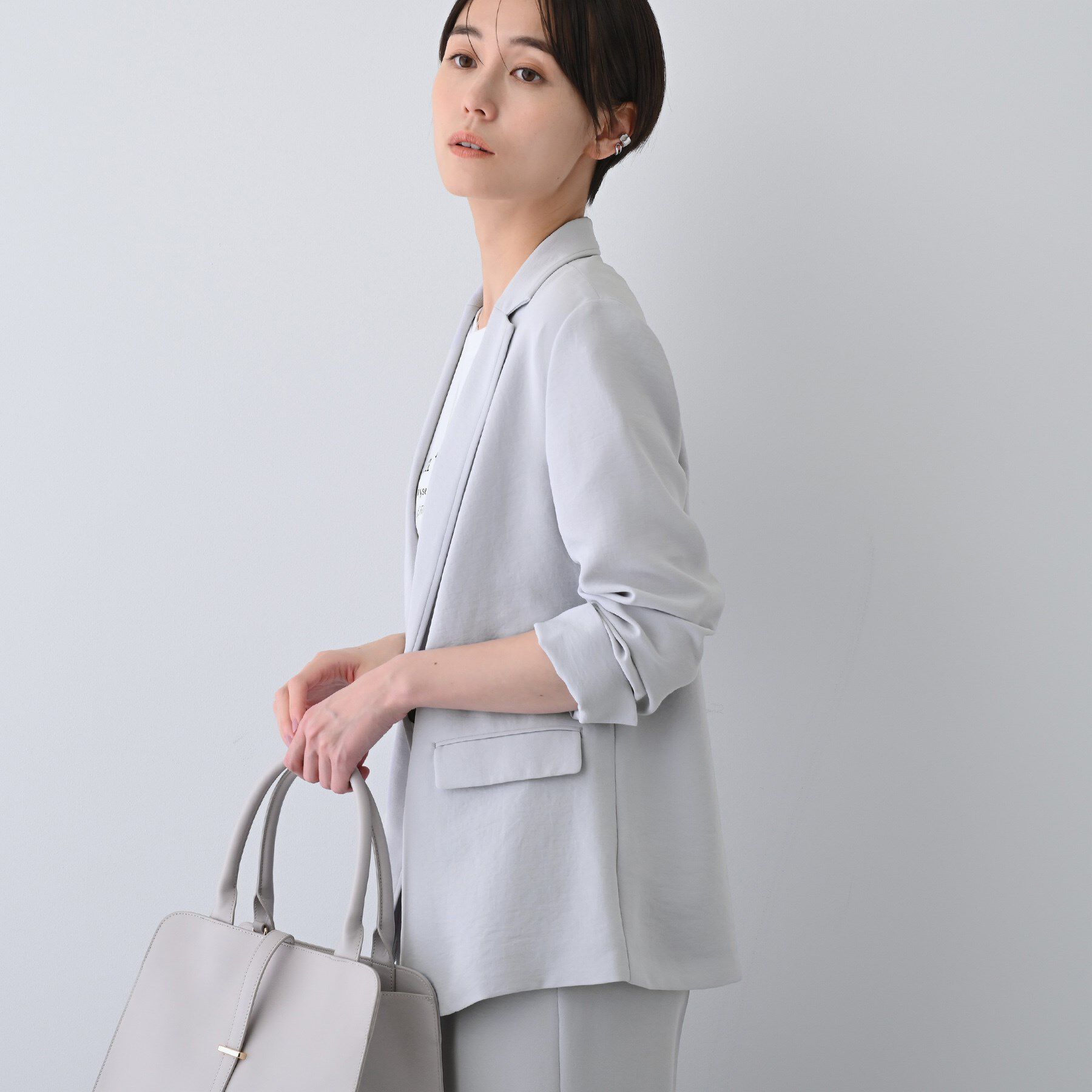 INDIVI「【着る日傘/遮熱/UVケア】ナローテーラードカラージャケット」|スーツ|