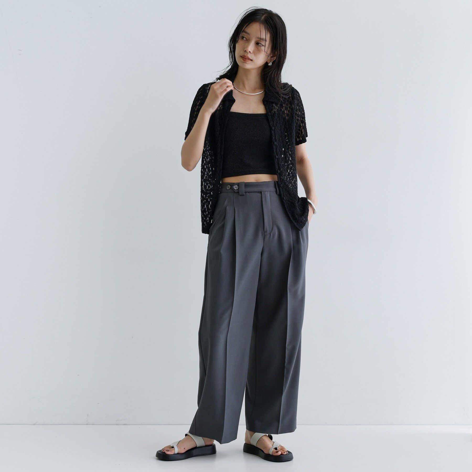 GALLEST「【一部店舗限定】カットレースポロ」|シャツ・ブラウス|