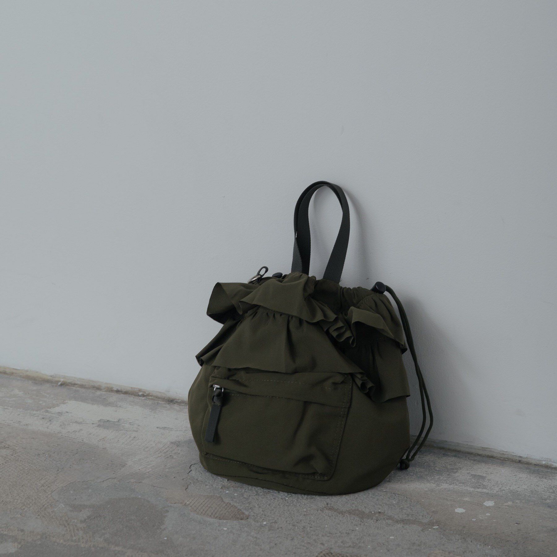 GALLEST「フリルドロストショルダーバッグ」|ショルダー・メッセンジャー|カーキ(029)