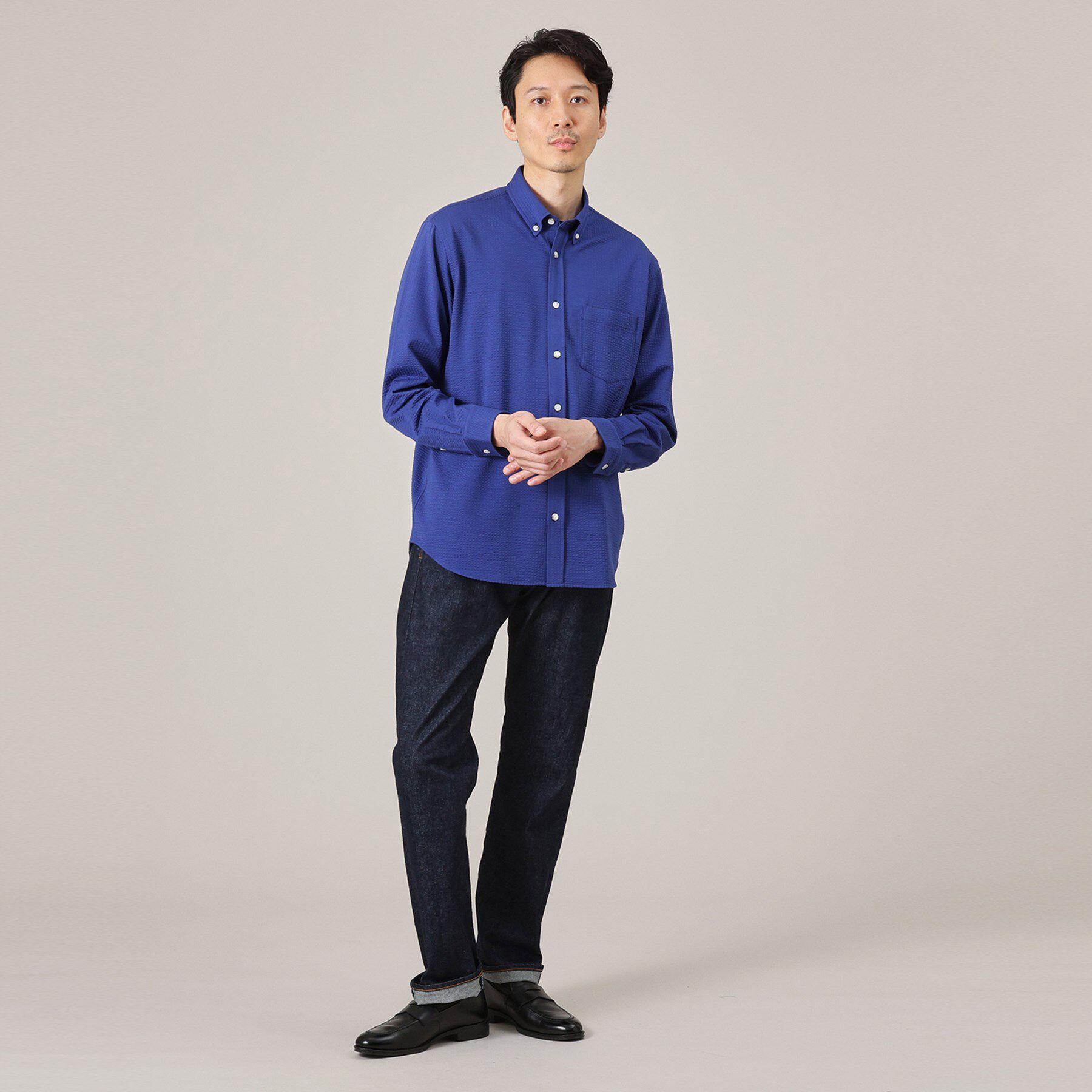 TAKEO KIKUCHI「【抗菌防臭/シーズンレス】シアサッカー ジャージシャツ」|シャツ・ブラウス|