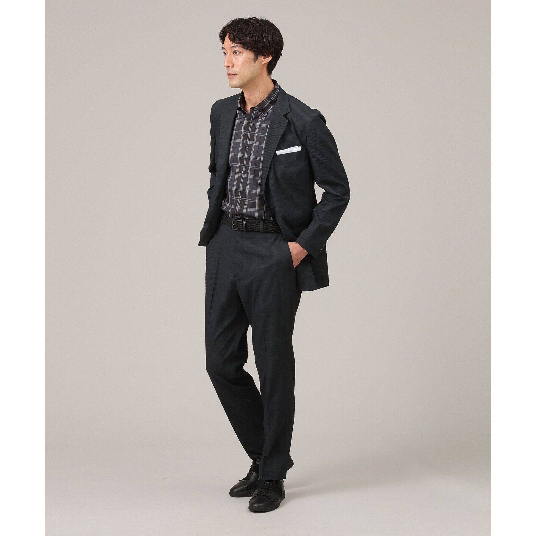 TAKEO KIKUCHI「【抗菌防臭】DotAir（R）シアサッカー ジャケット」|テーラードジャケット|