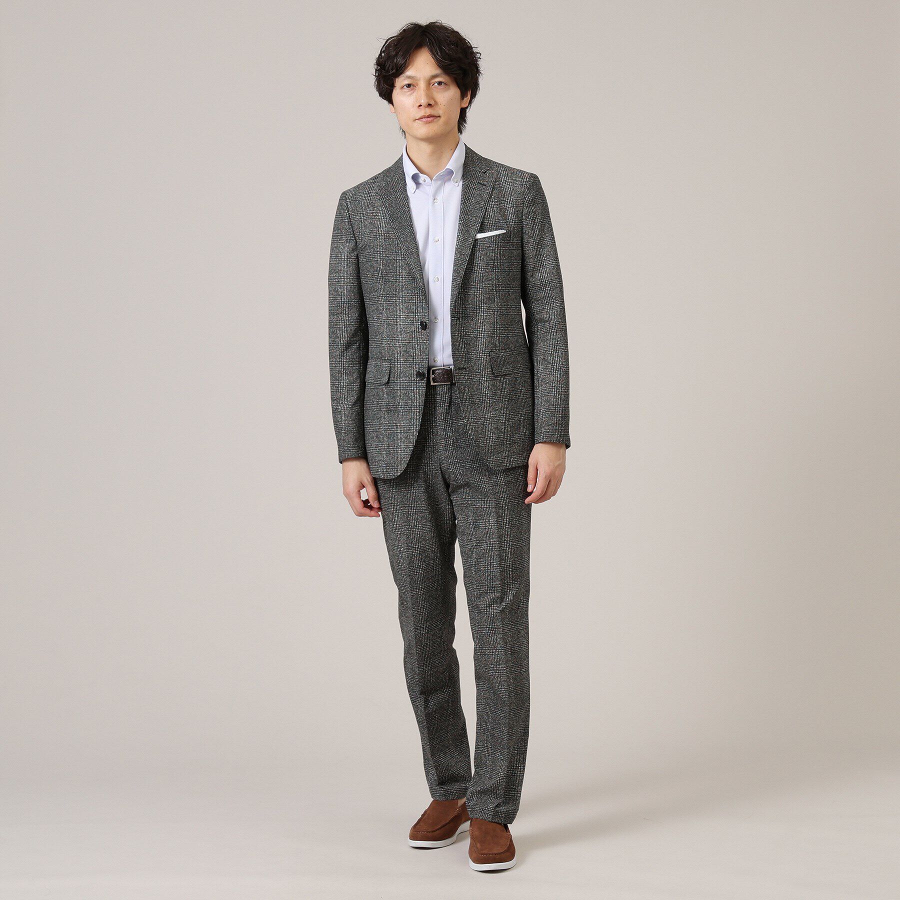 TAKEO KIKUCHI「【抗菌防臭】COOL DOTS（R）グレンチェック ジャケット」|テーラードジャケット|