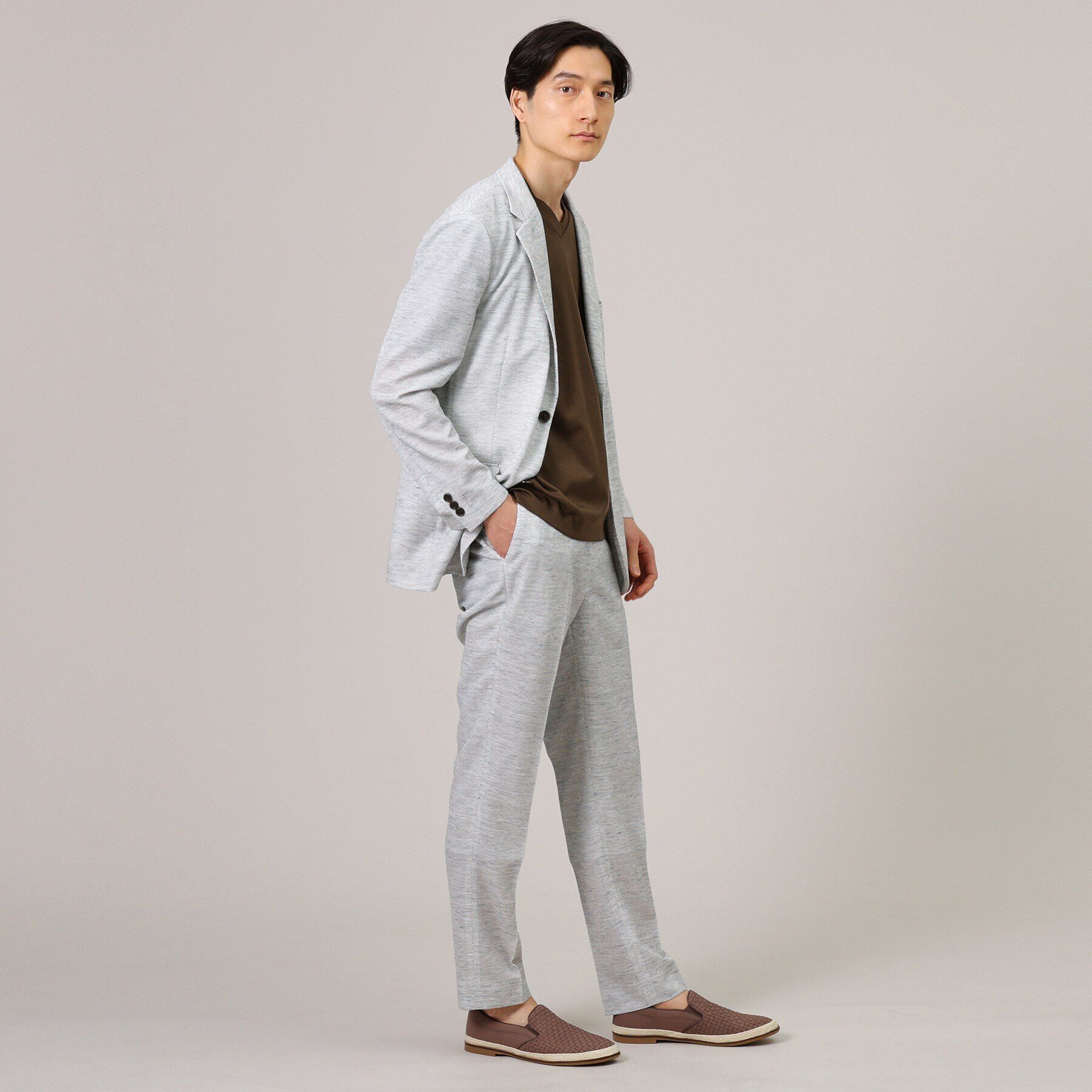 TAKEO KIKUCHI「【尾州織】リネンブレンド メッシュパンツ」|その他|