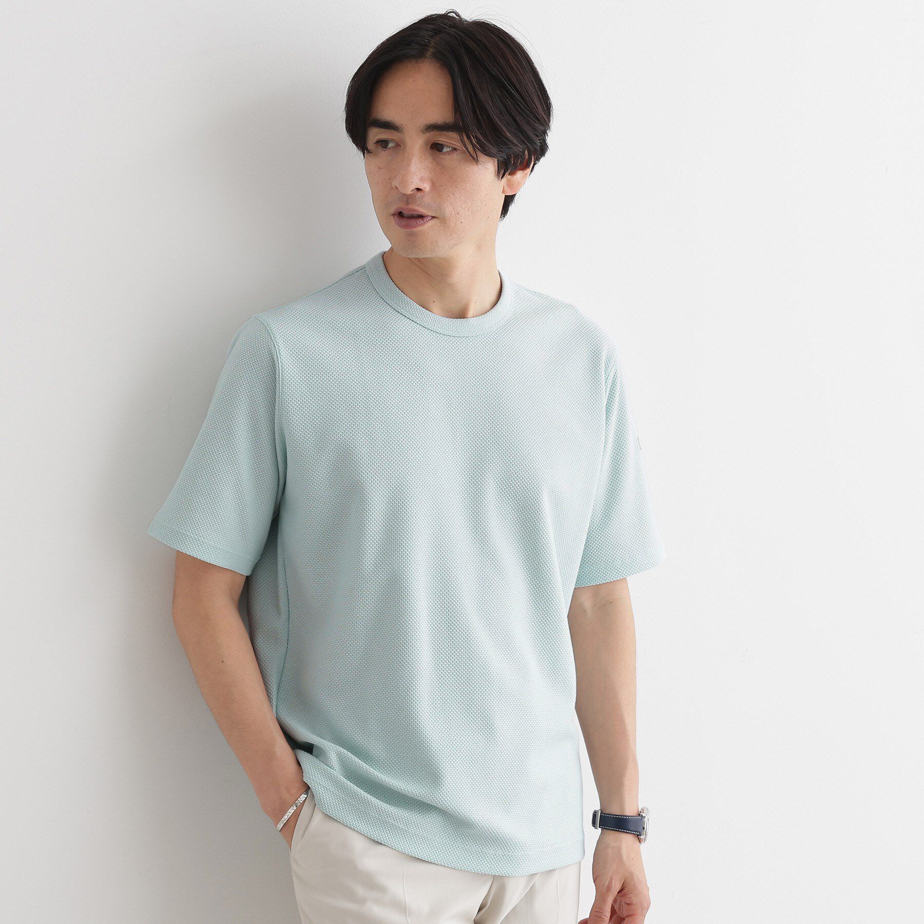 TAKEO KIKUCHI「【尾州織/Made in JAPAN】メランジ Tシャツ」|Tシャツ・カットソー|