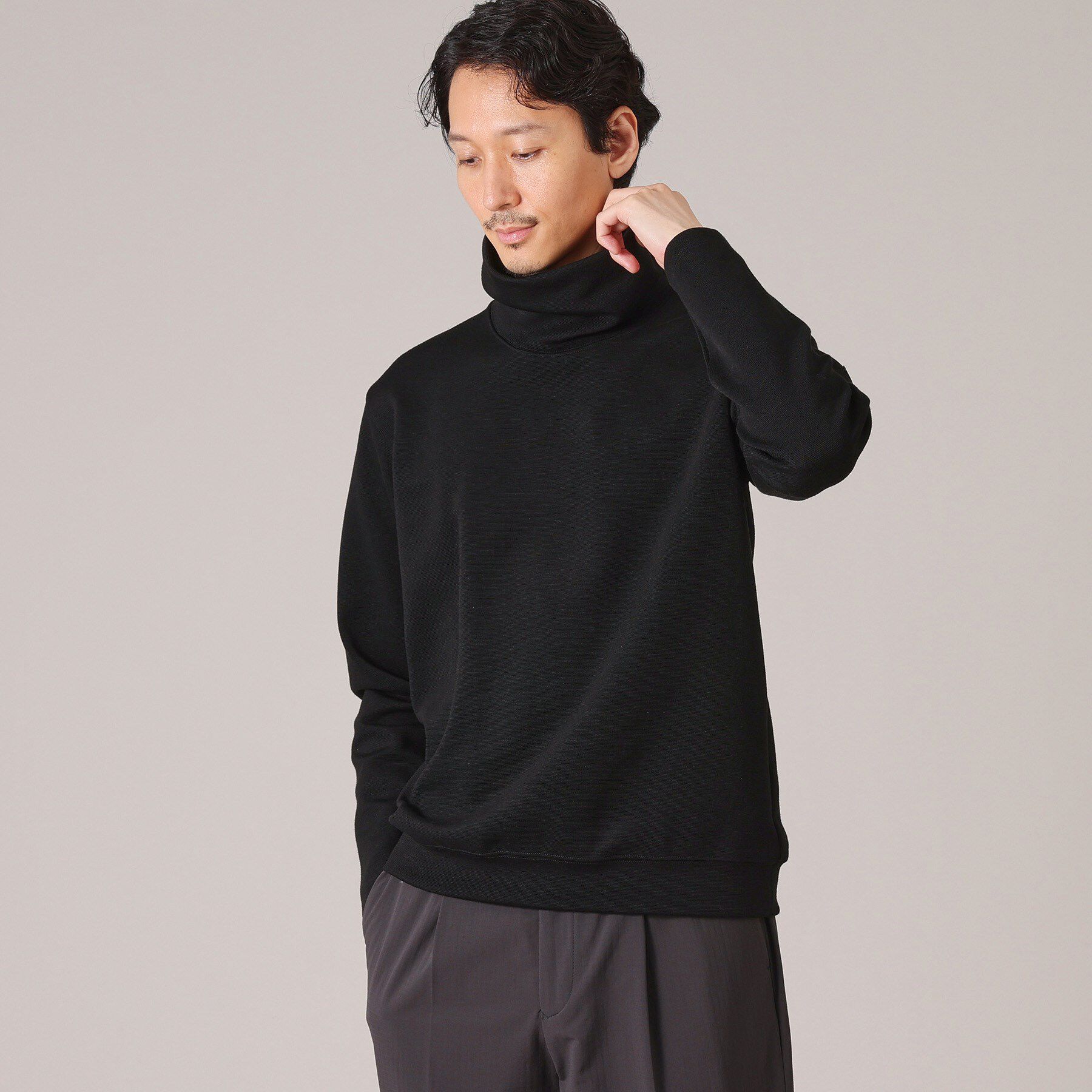 TAKEO KIKUCHI「ウールブレンド オフタートルネック カットソー」|Tシャツ・カットソー|