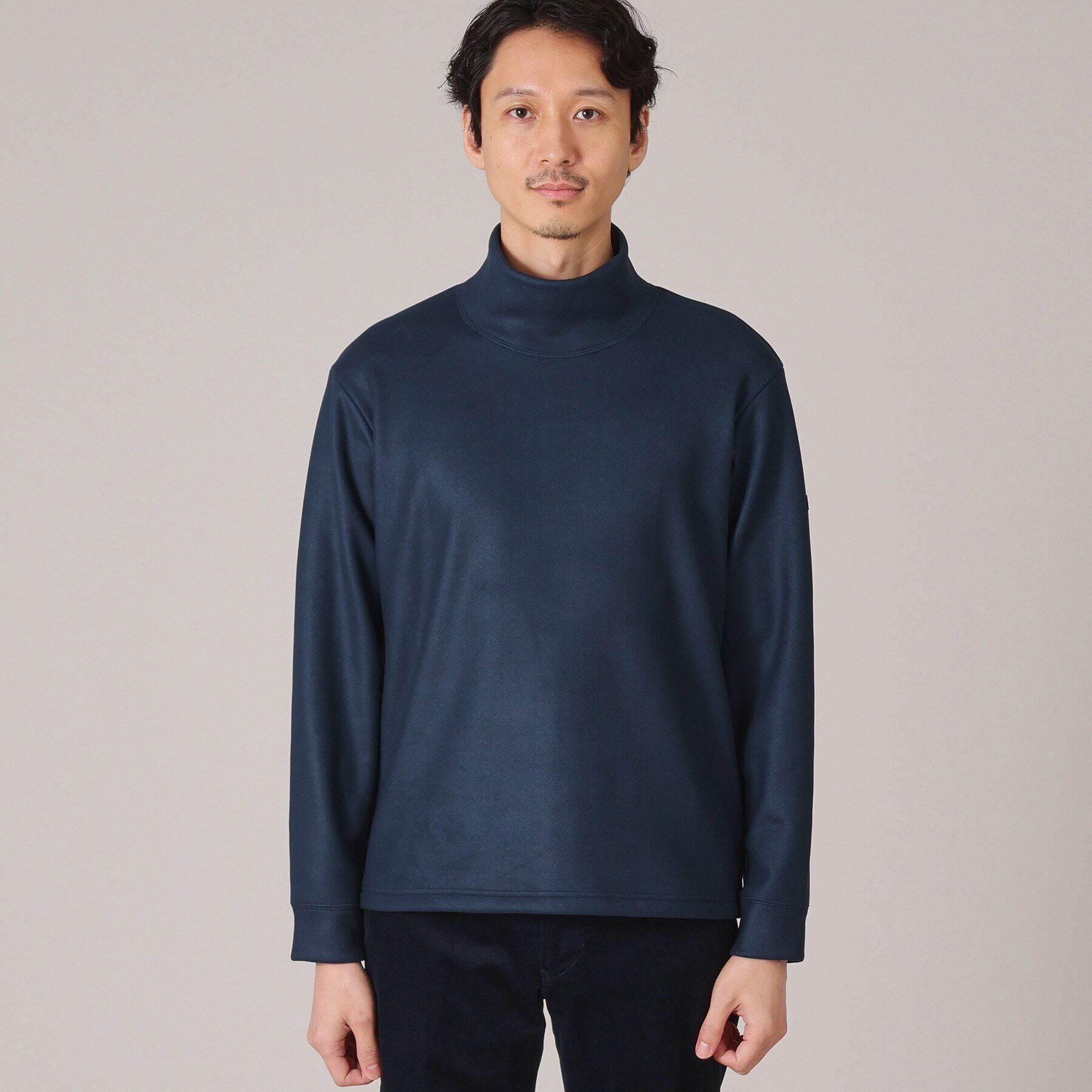 TAKEO KIKUCHI「微起毛ボンディング オフタートルカットソー」|Tシャツ・カットソー|