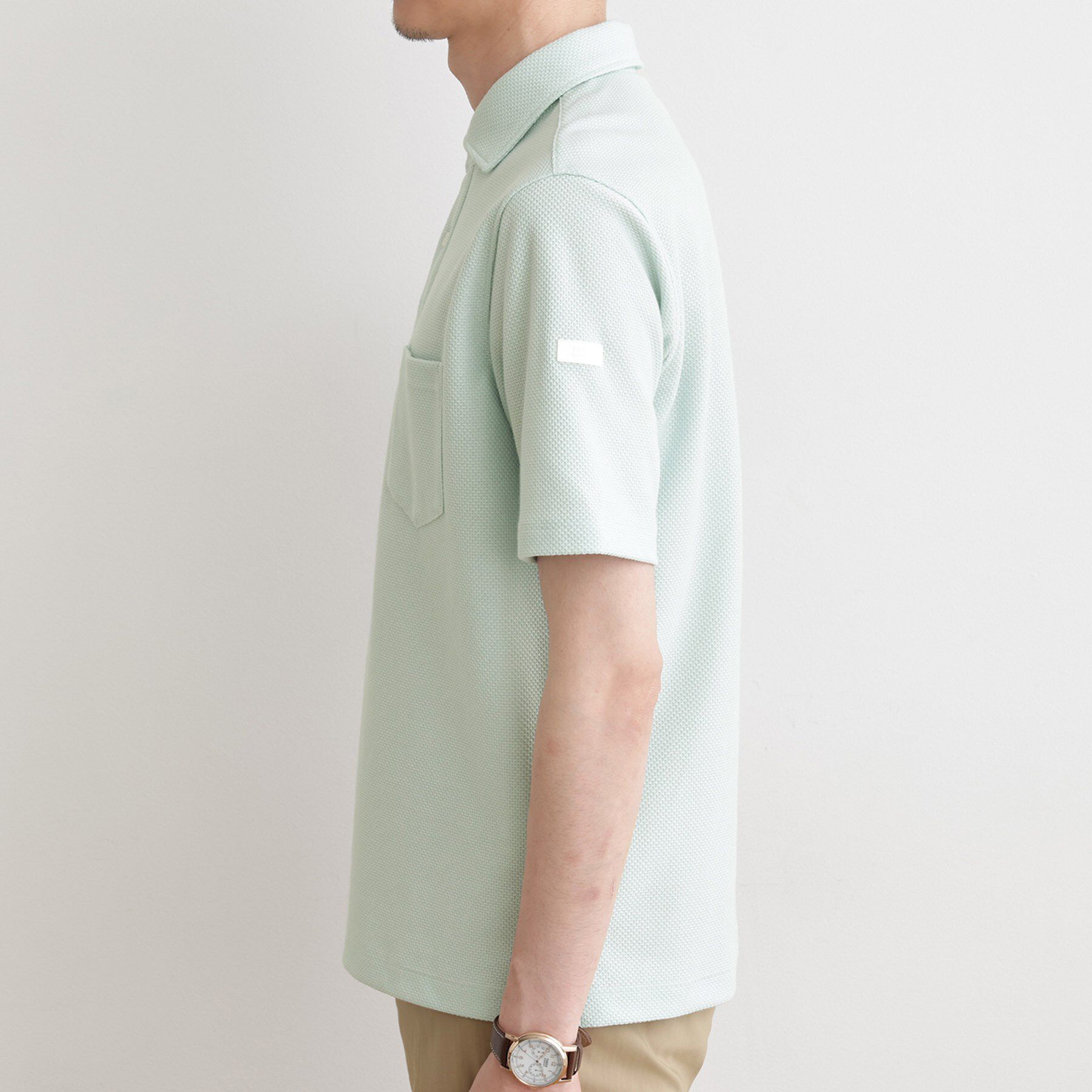 TAKEO KIKUCHI「【尾州織】メランジメッシュ ポロシャツ」|ポロシャツ|