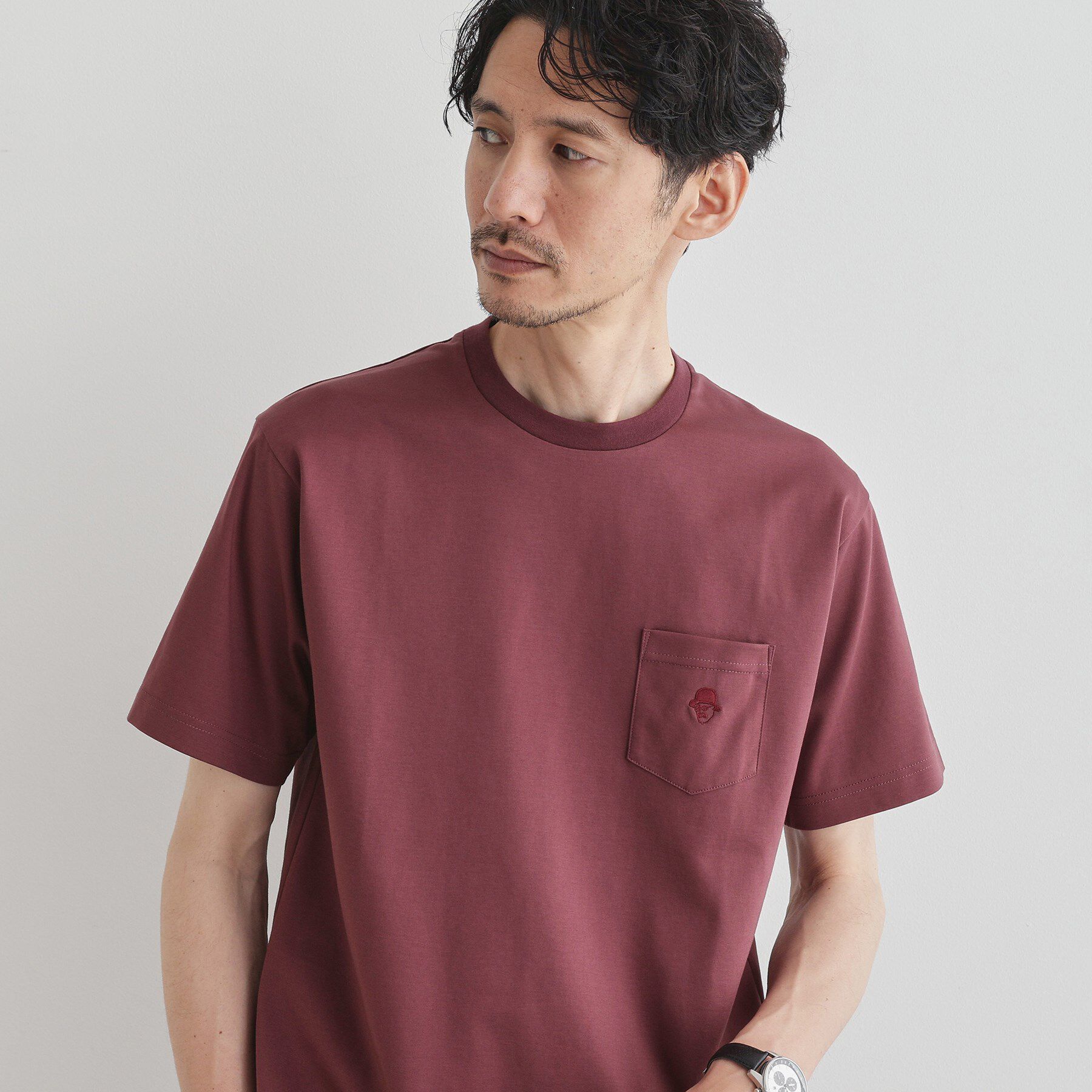 TAKEO KIKUCHI「【COOL CITY WEAR】ワンポイント刺しゅう ポケットTシャツ /接触冷感」|Tシャツ・カットソー|