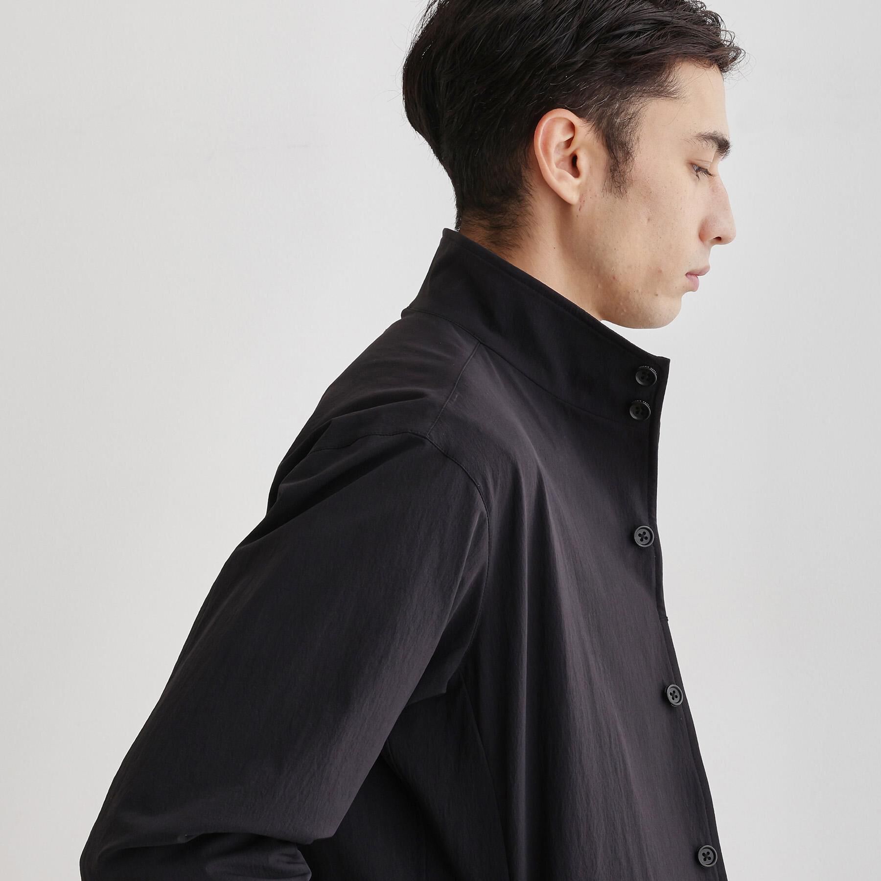TAKEO KIKUCHI「【3D ナイロン ストレッチ】スタンドカラー シャツブルゾン」|ブルゾン・スタジャン|