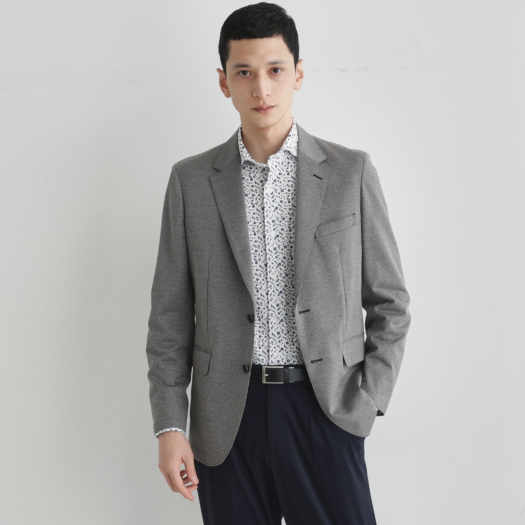 TAKEO KIKUCHI「クールマックス 鹿の子 フラワープリントシャツ」|シャツ・ブラウス|