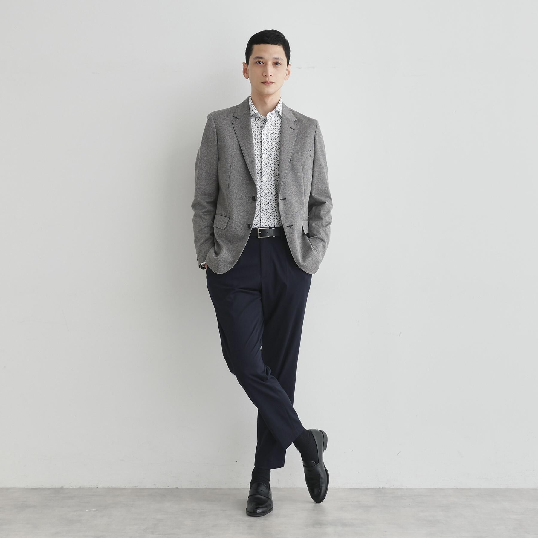 TAKEO KIKUCHI「クールマックス 鹿の子 フラワープリントシャツ」|シャツ・ブラウス|