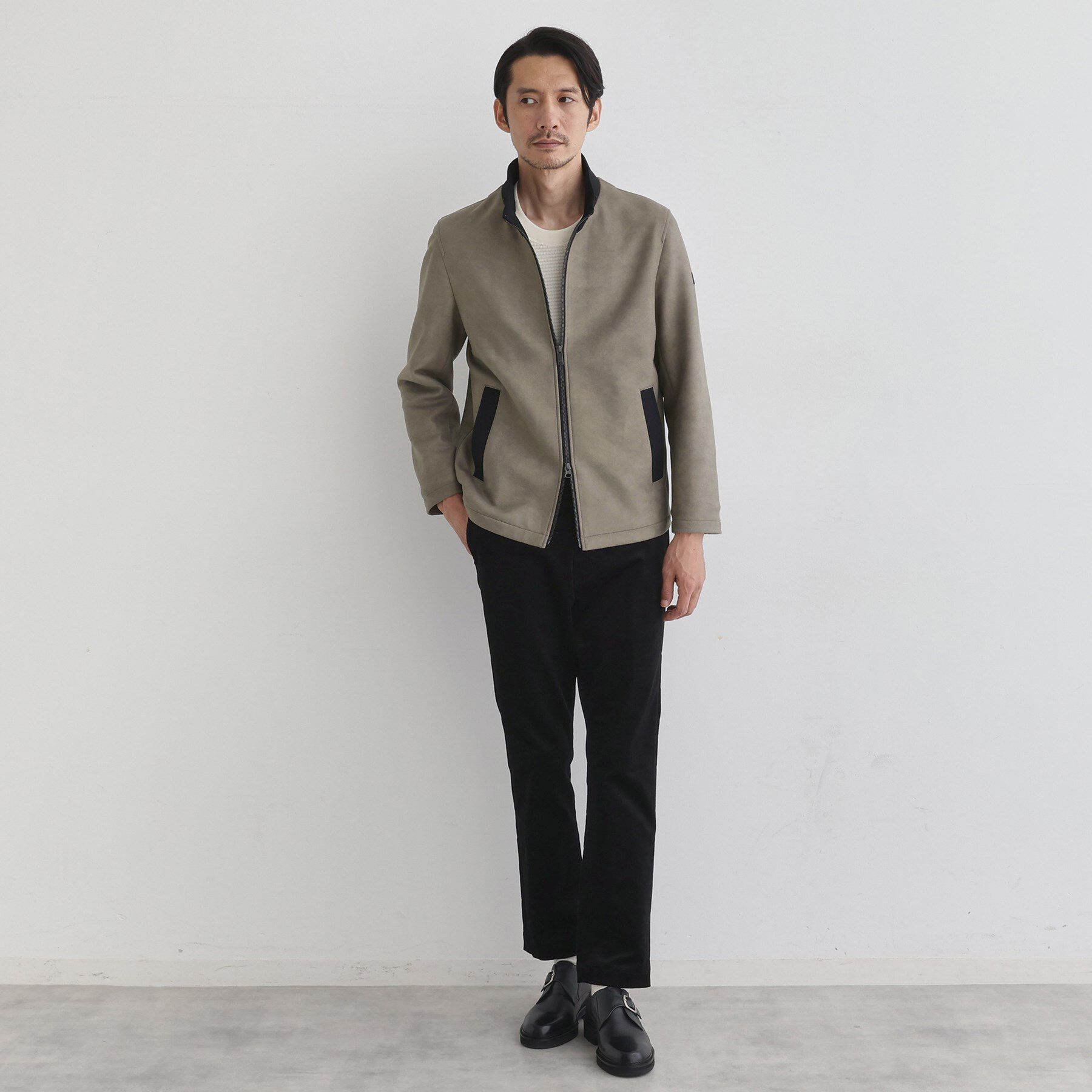 TAKEO KIKUCHI「【JUST ONE LAYER】ダウンファブリック ジップアップ フード ブルゾン」|ブルゾン・スタジャン|