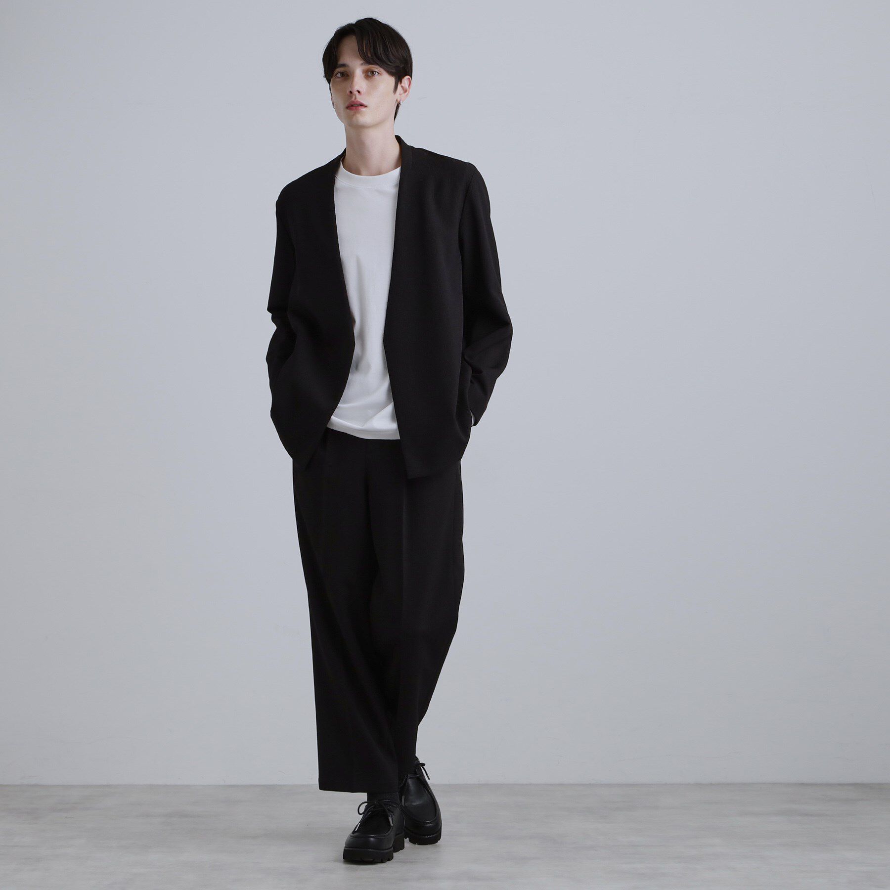 tk.TAKEO KIKUCHI「【セットアップ対応】テッククレープノーカラージャケット」|テーラードジャケット|