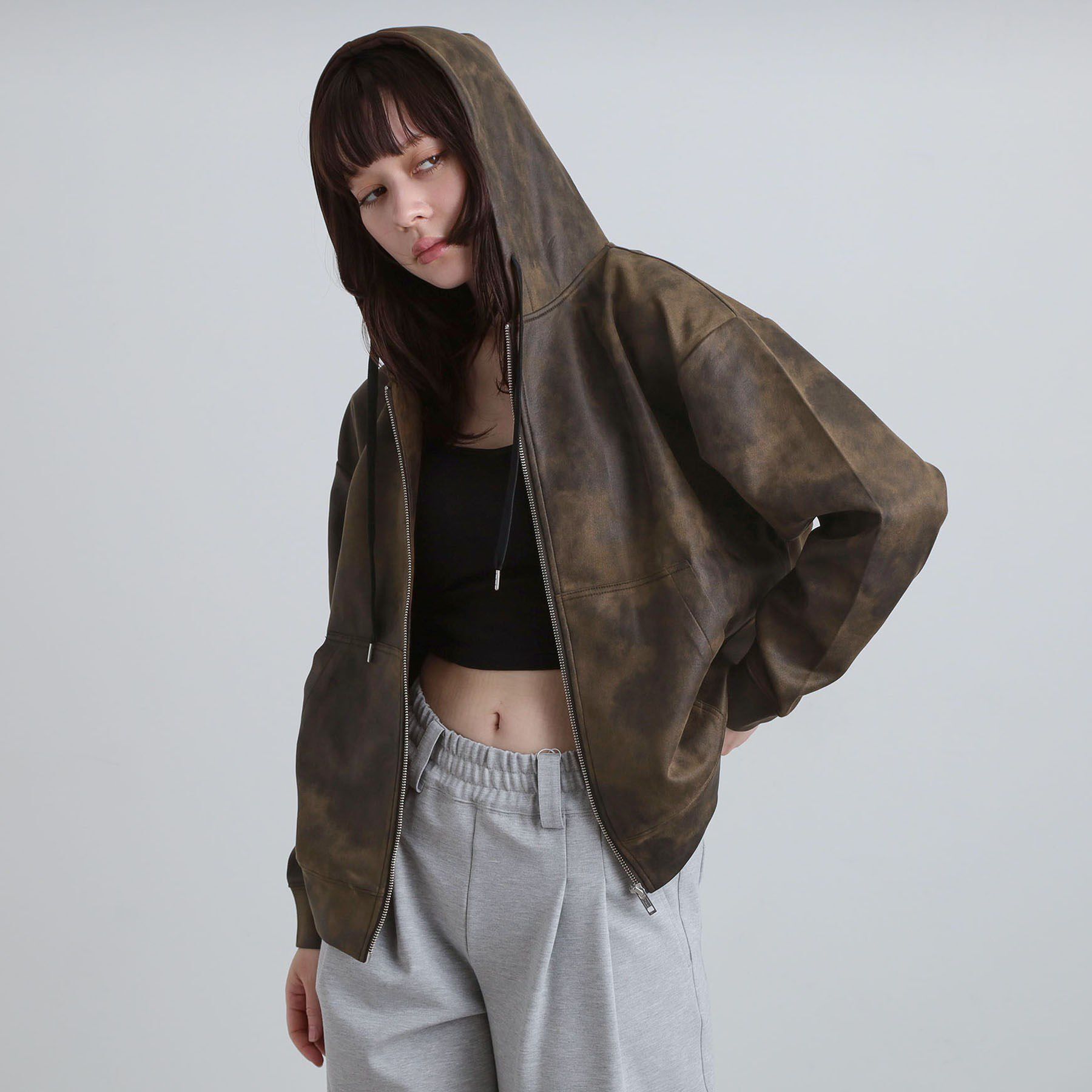 tk.TAKEO KIKUCHI「ヴィンテージライクプリント ジップパーカー」|パーカー|