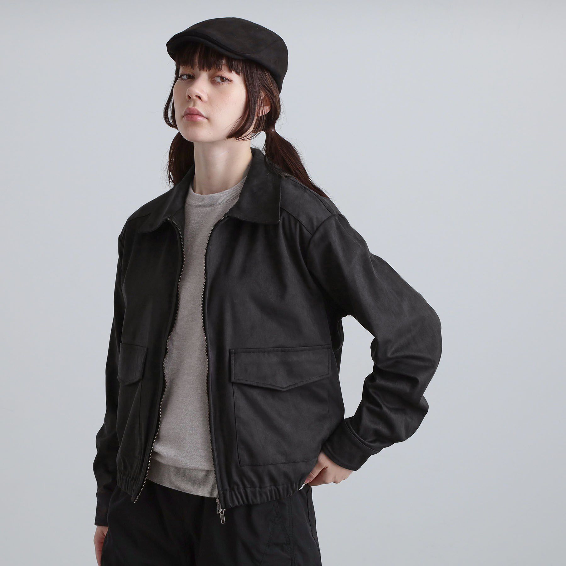 tk.TAKEO KIKUCHI「フェイクスエードシャツアウター」|ブルゾン・スタジャン|