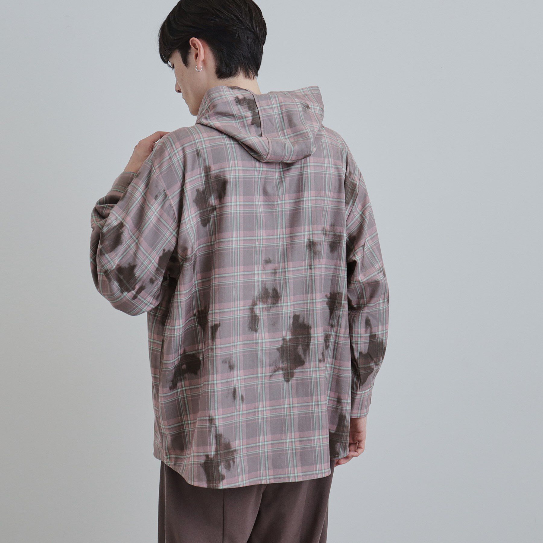 tk.TAKEO KIKUCHI「ヴィンテージフードチェックシャツ」|シャツ・ブラウス|