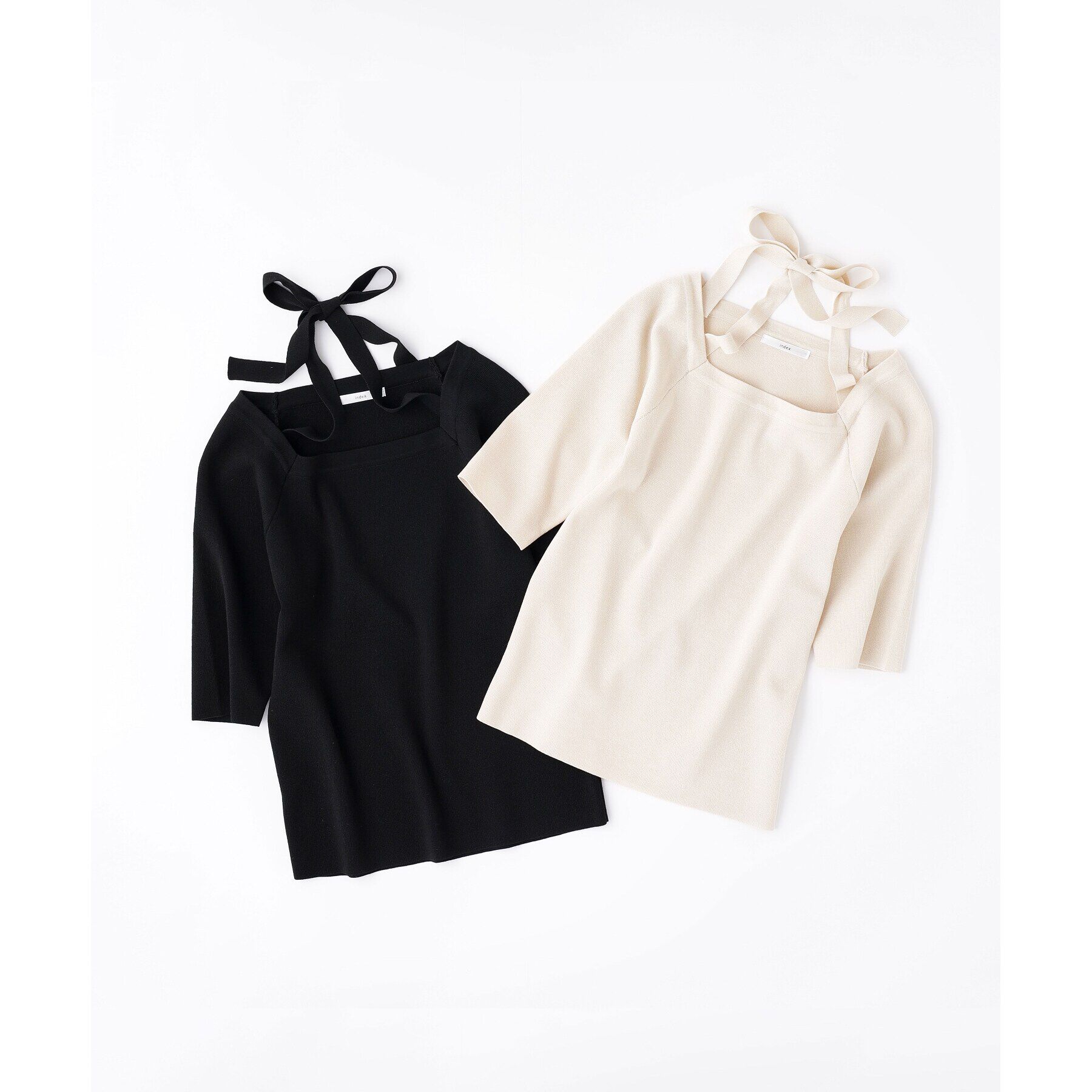 index「スクエアホルターネックニット【洗濯機洗い可】」|ニット・セーター|