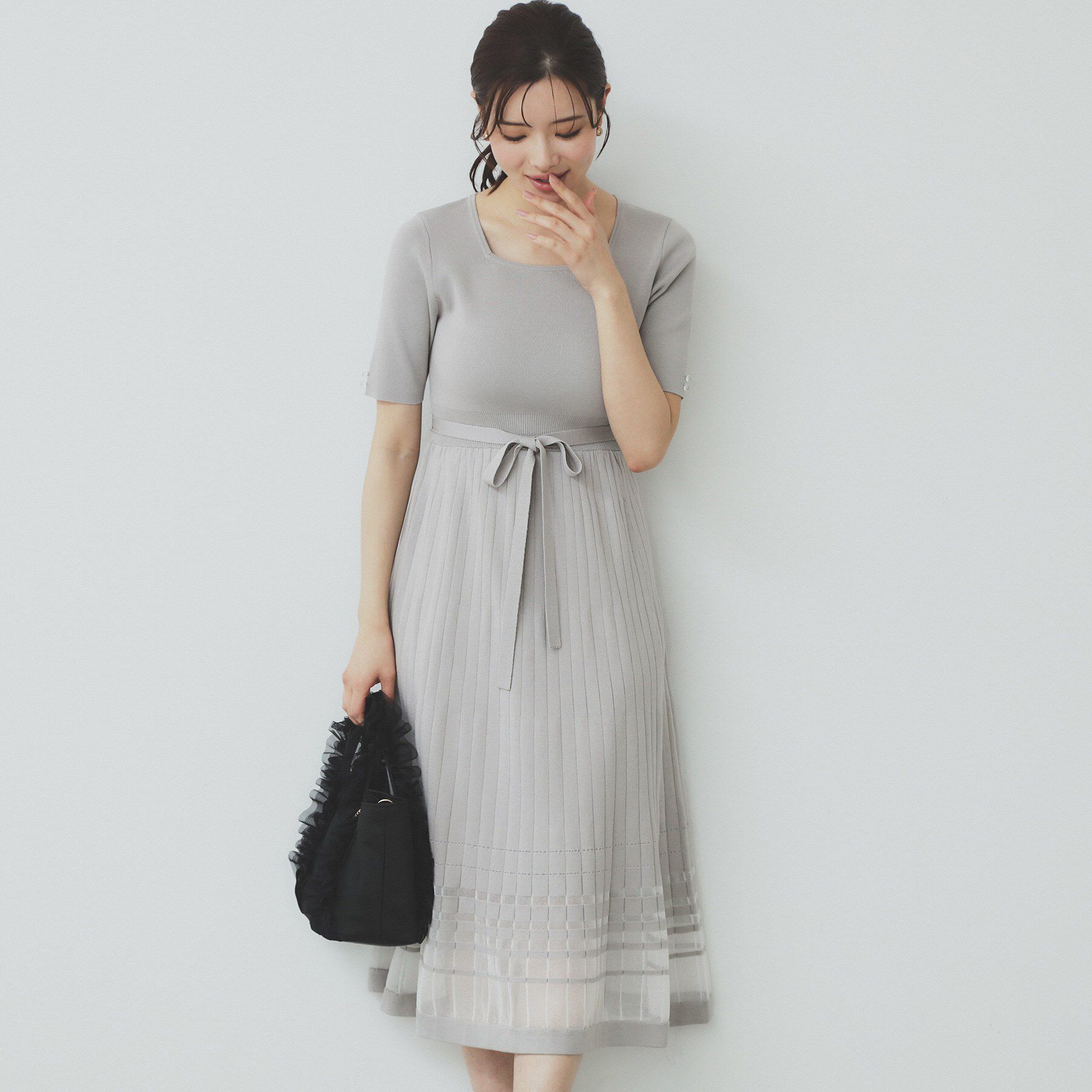 index「シアーラインニットワンピース【UV/洗濯機洗い可】」|ワンピース|