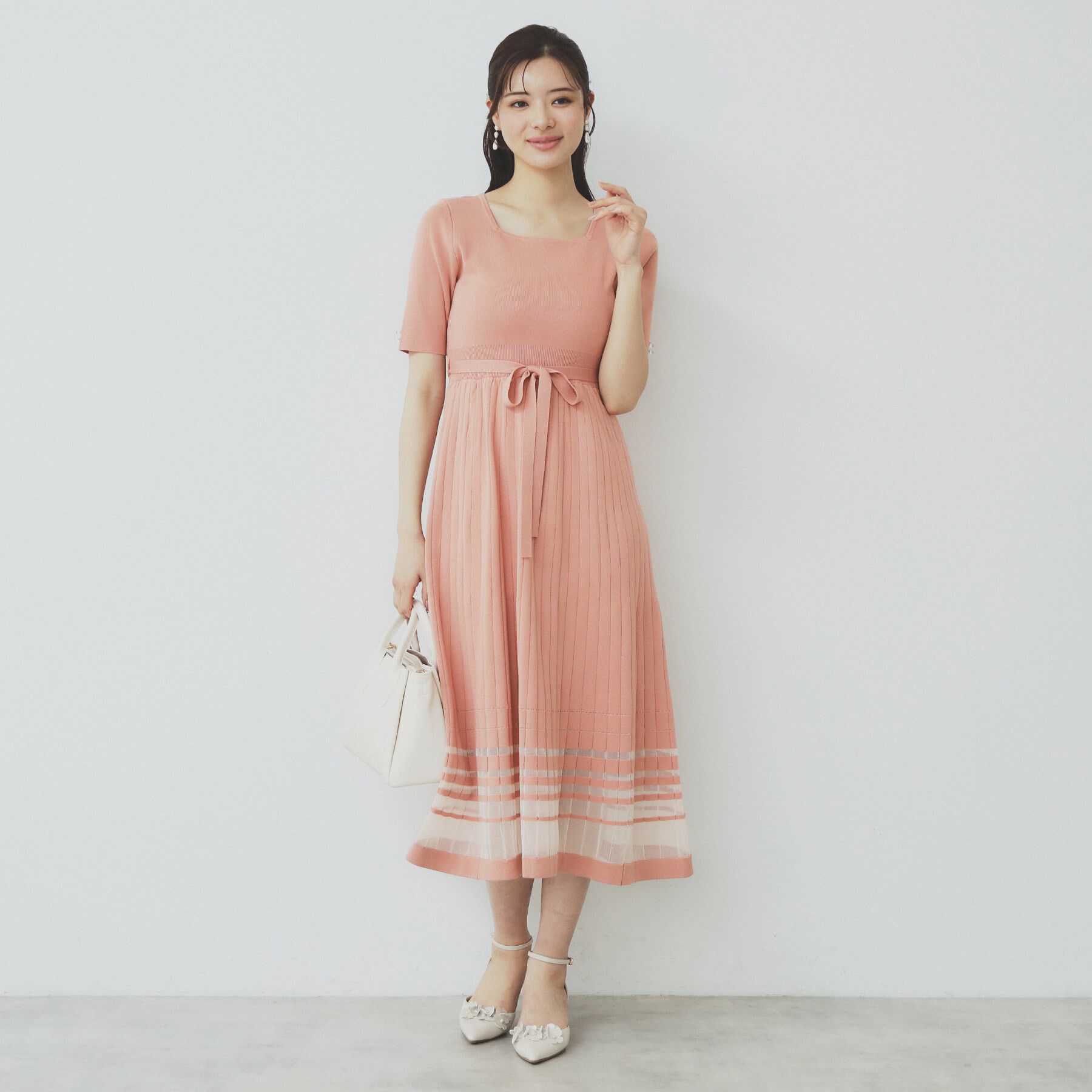 index「シアーラインニットワンピース【UV/洗濯機洗い可】」|ワンピース|