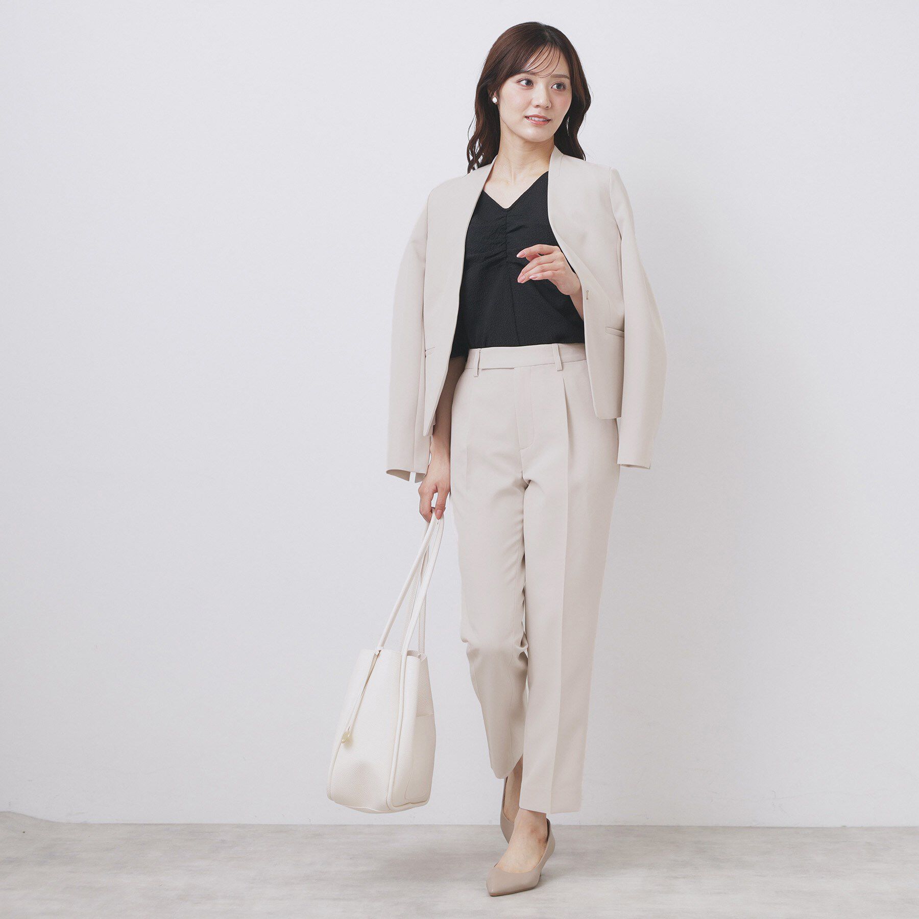 index「《XS-LLサイズ》ストレッチテーパードパンツ/セットアップ対応【洗濯機洗い可/イージーアイロン/防」|その他|