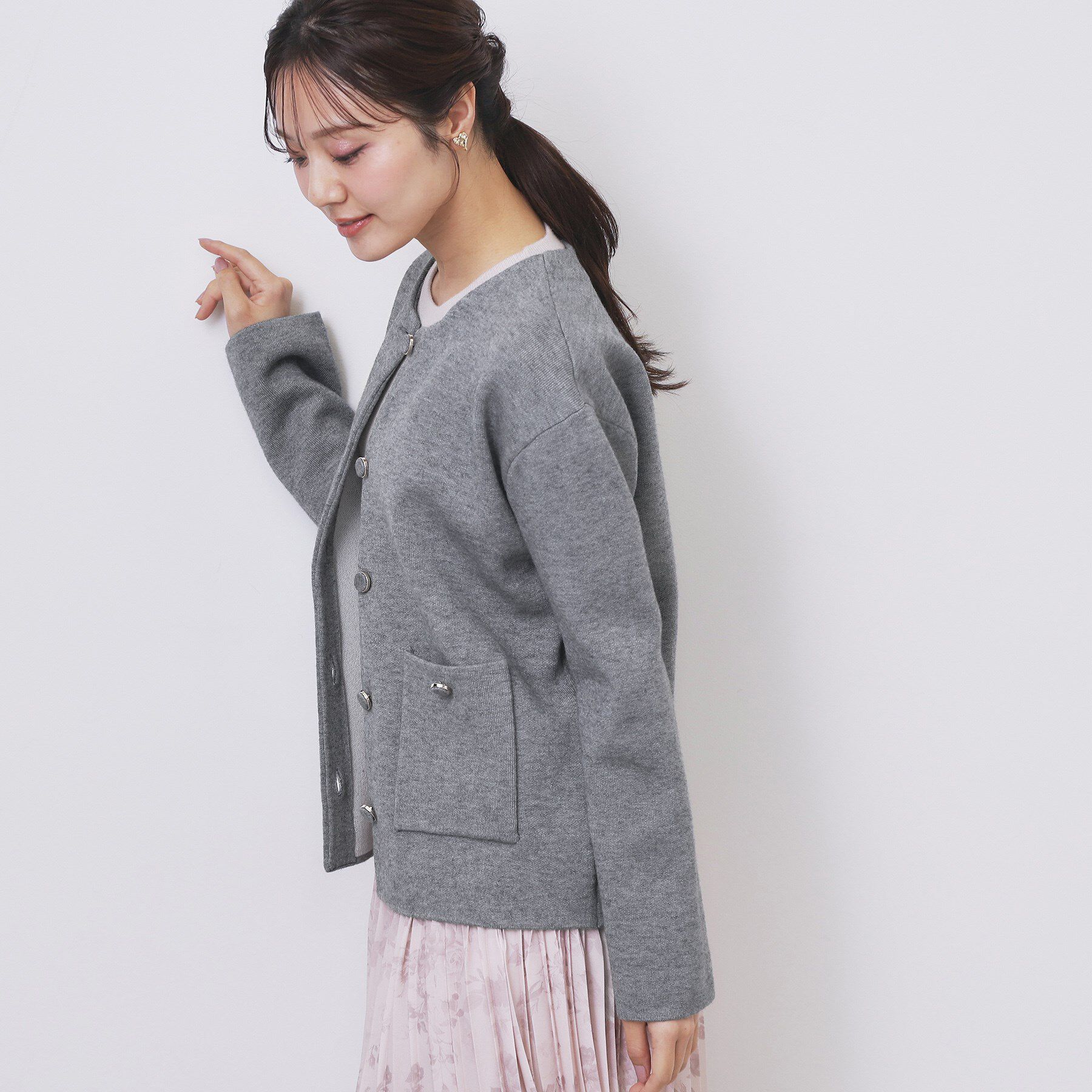 index「ダブルフェイスコーディガン【洗濯機OK】」|カーディガン|