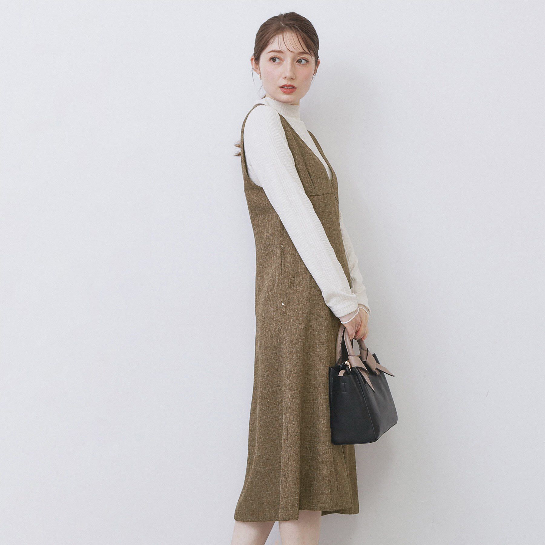 index「ヴィンテージツイードジャンスカ【洗濯機OK/防シワ】」|ワンピース|
