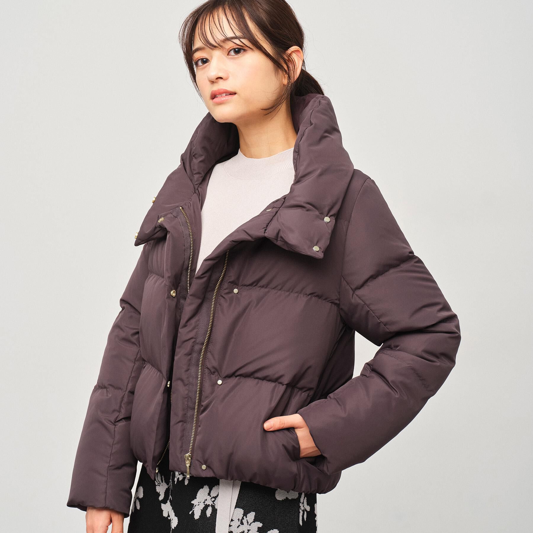 KAWADAダウンショートコート【撥水/洗濯機OK/静電気防止裏地】《XS～LL