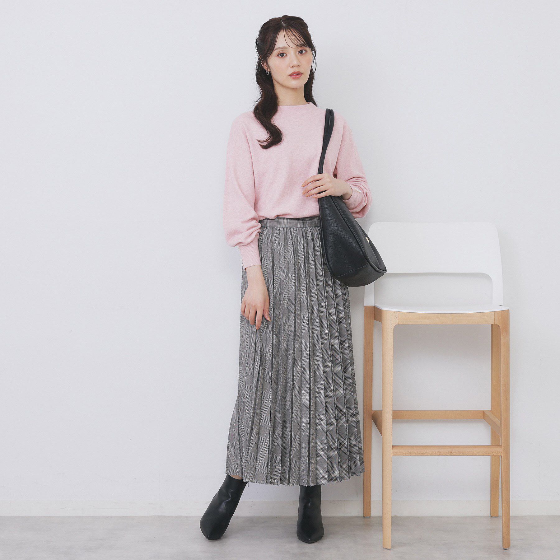 index「ふんわりボトルネックパフスリーブニット【洗濯機OK】」|ニット・セーター|