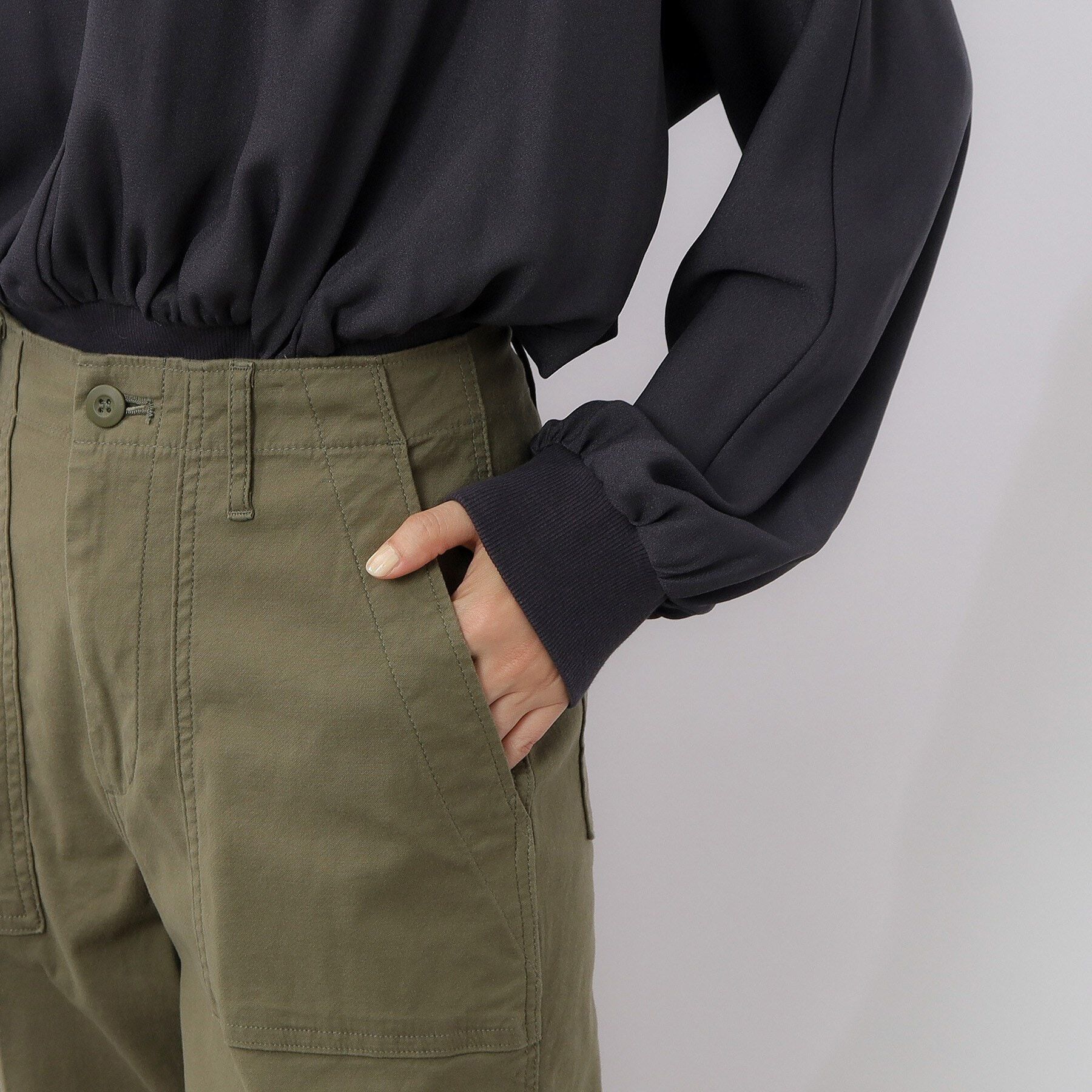 OPAQUE.CLIP「オーガニックコットン混 ベイカーパンツ」|その他|