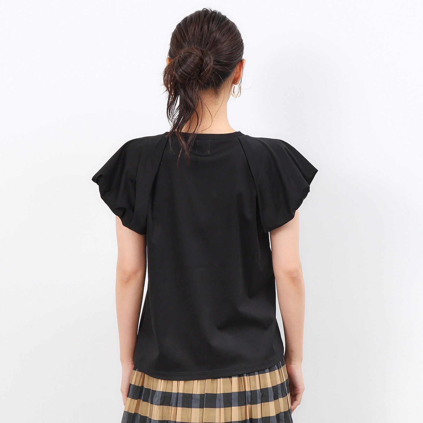 OPAQUE.CLIP「《美人百花掲載》バルーンスリーブカットソー【洗濯機洗い可】」|Tシャツ・カットソー|